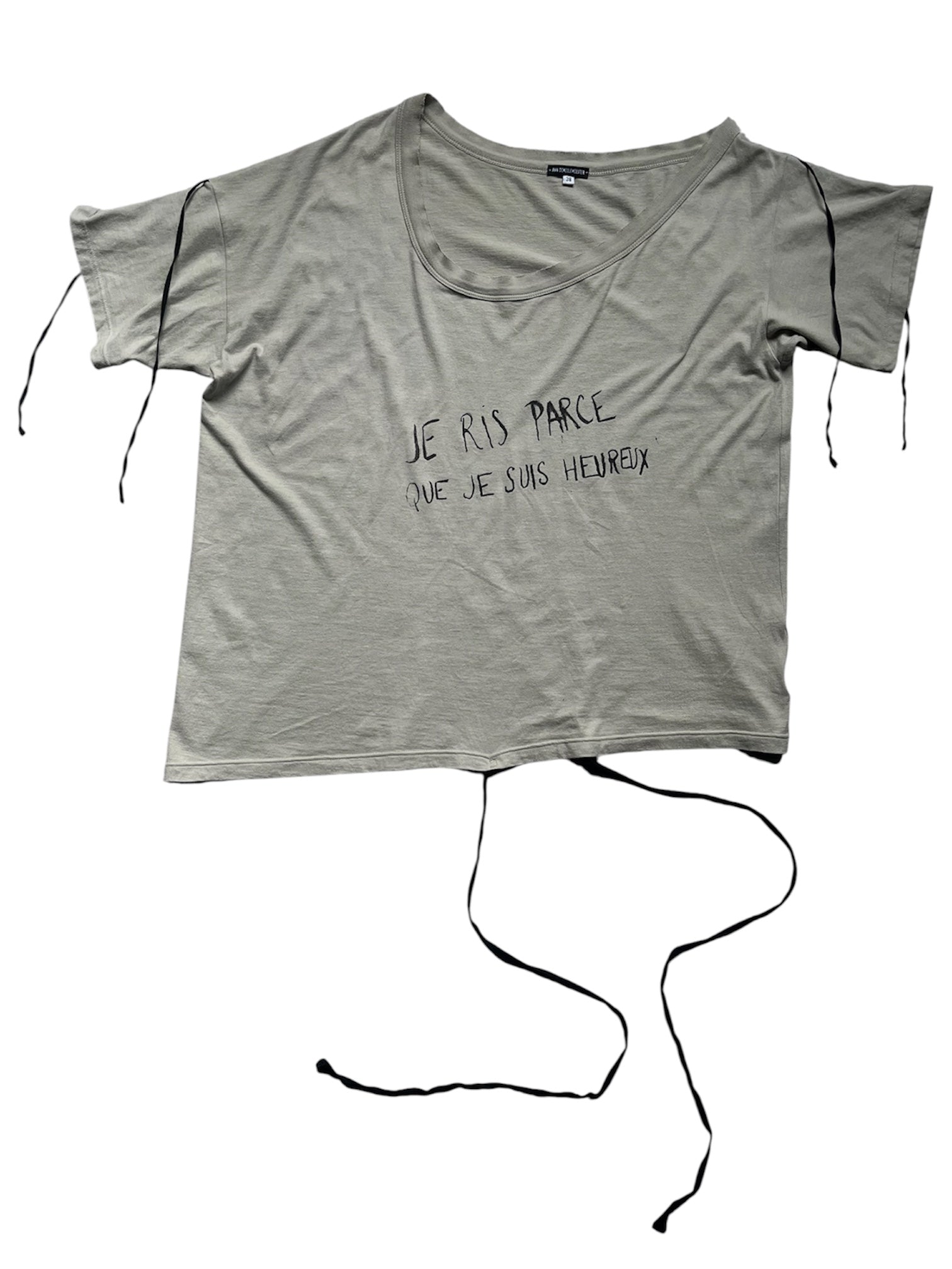 Ann Demeulemeester SS12 "Je ris parce que je suis heureux" T-Shirt