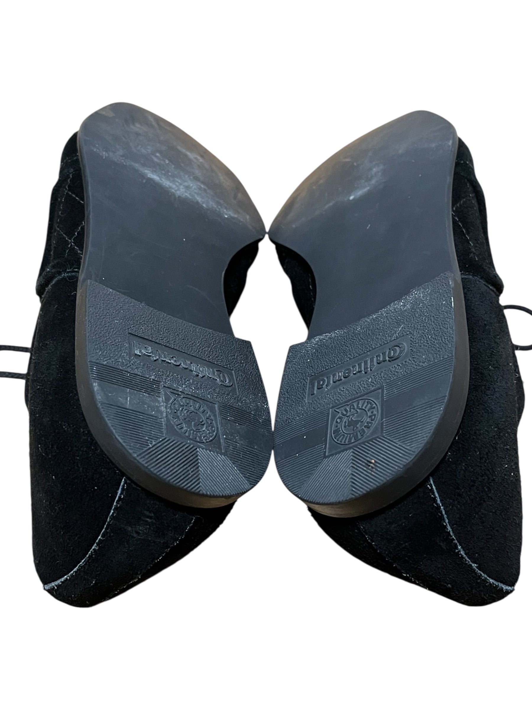 Number (N)ine AW04 "Give Peace A Chance" quilted suede derbys shoes, featuring textured suede and classic lace-up design.