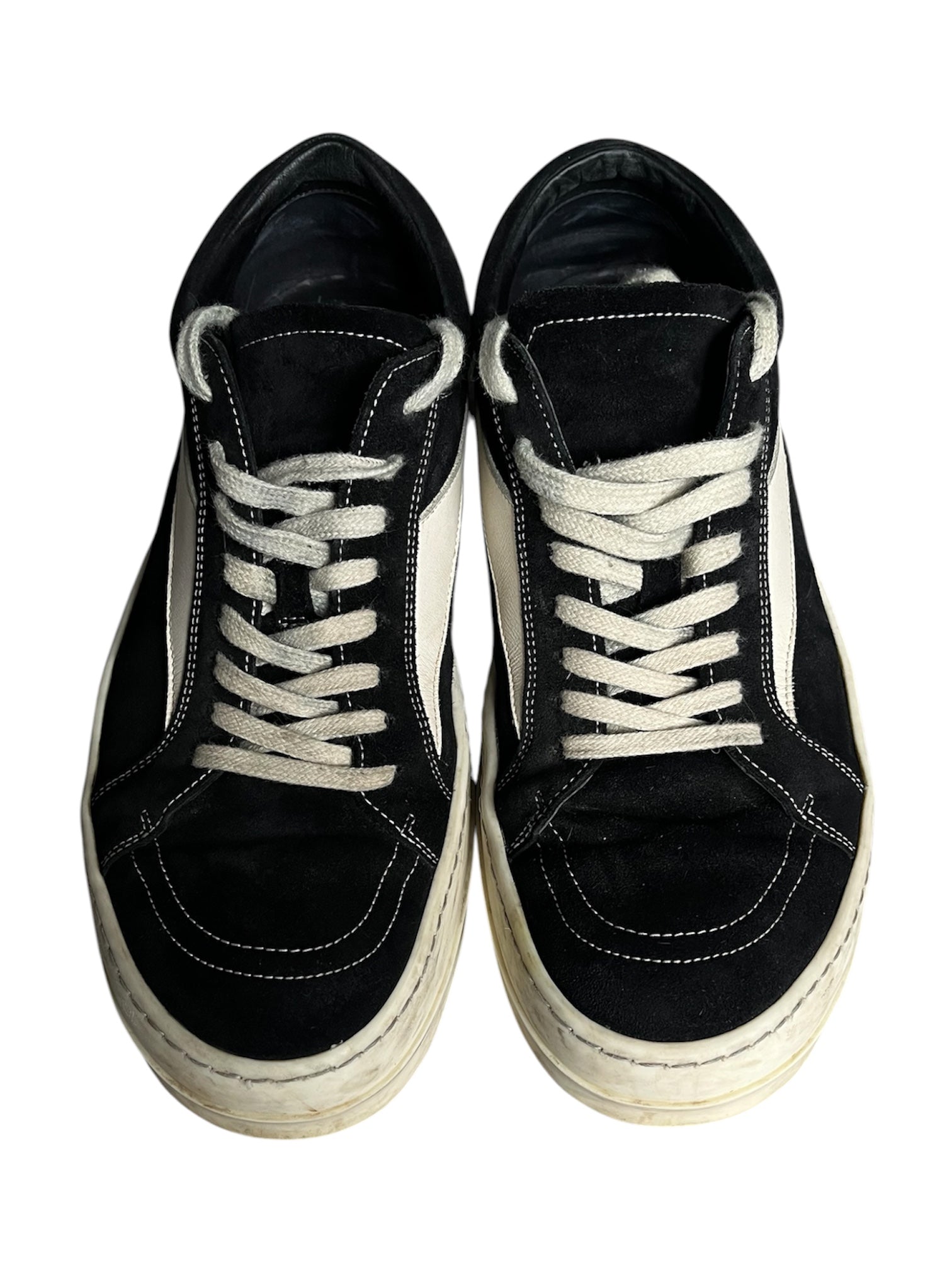 Rick Owens FW22 "Strobe" Black Suede Vintage Sneakers