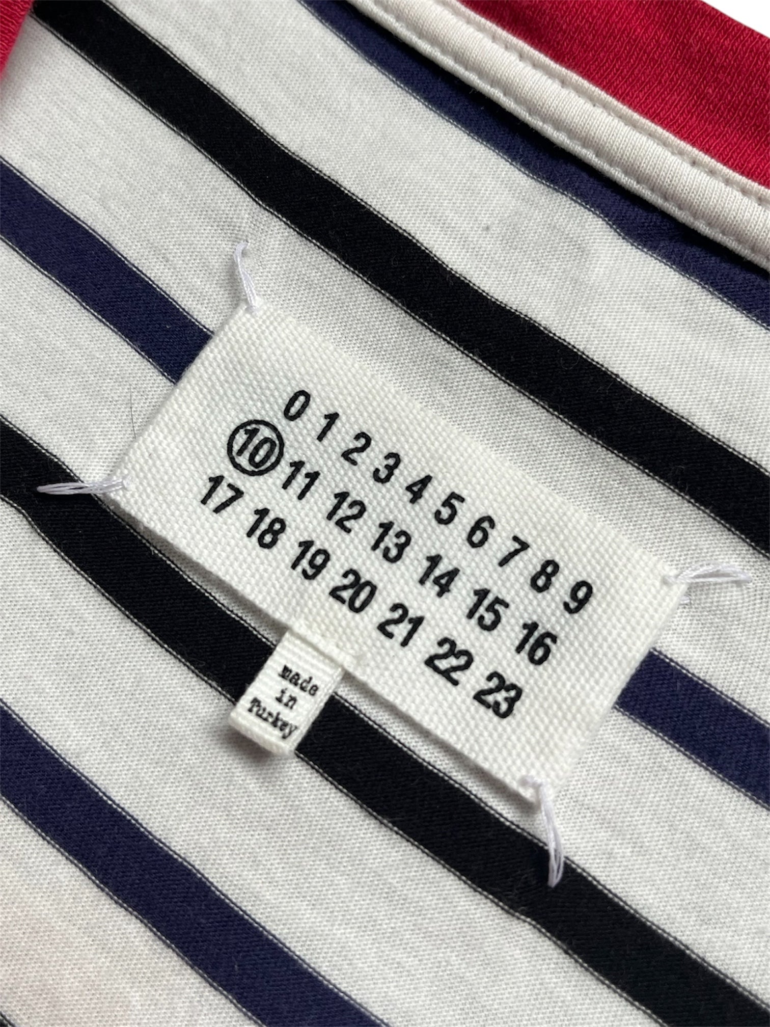 Maison Margiela SS18 Black & Navy Stripe T-Shirt