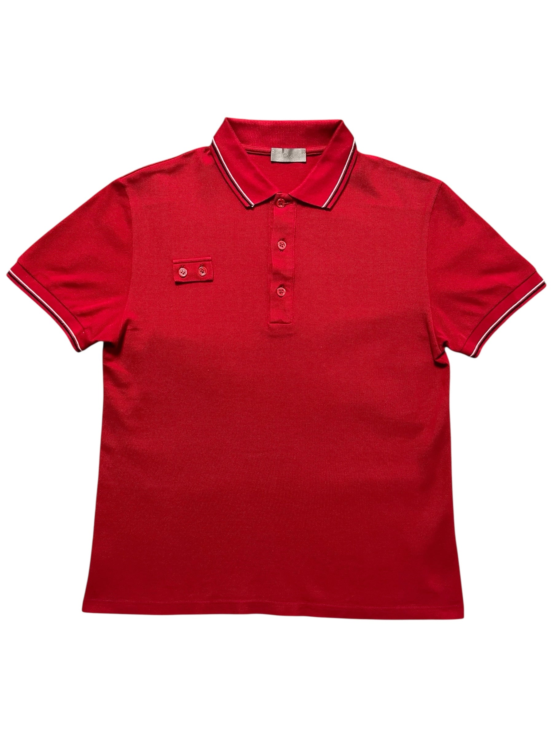 Dior SS06 Pocket Polo in classic polo shirt style with pocket detail, featuring a sleek, stylish design for casual wear.
