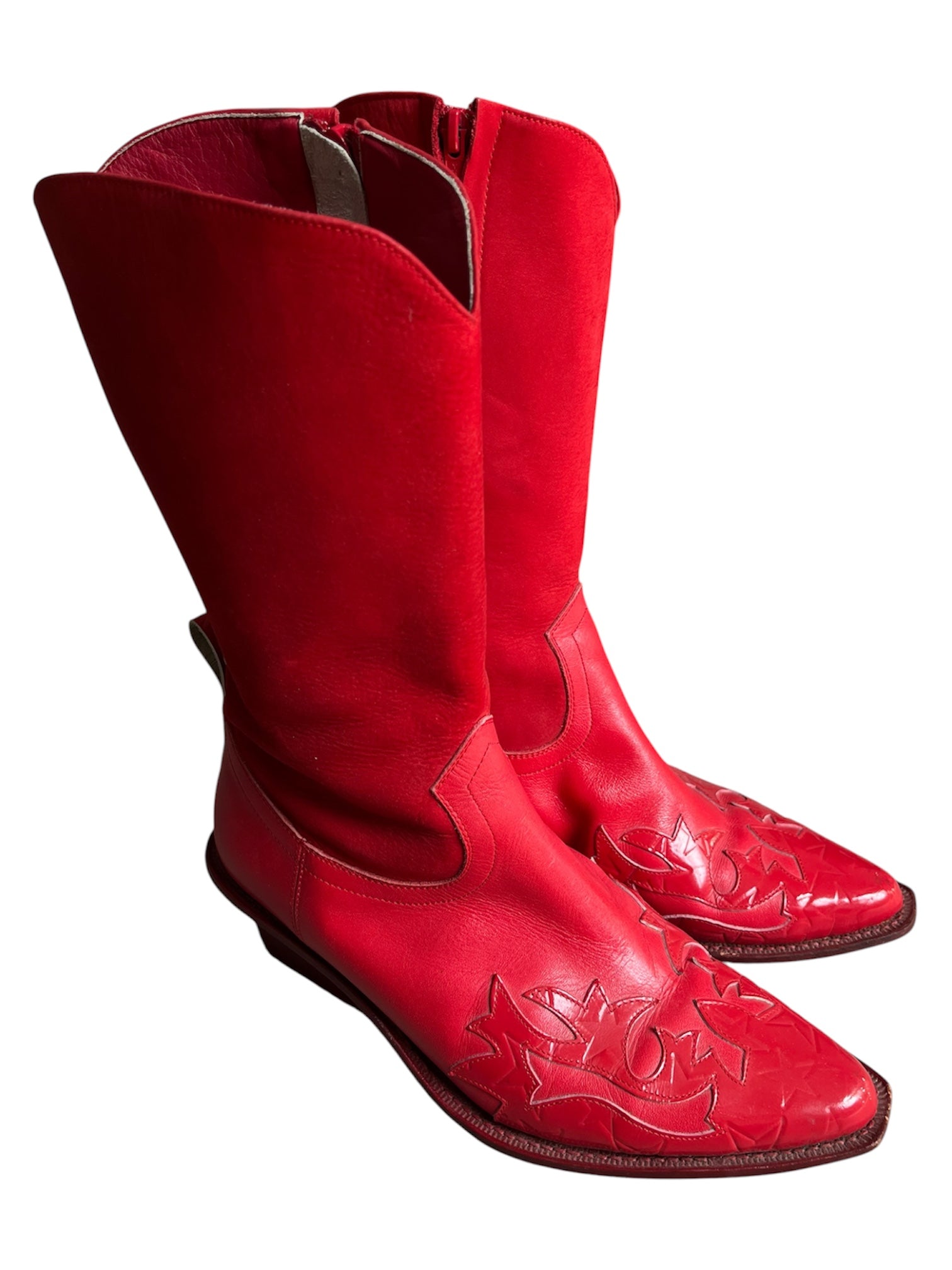 Undercover AW00 "Melting Pot" Red Western Boots