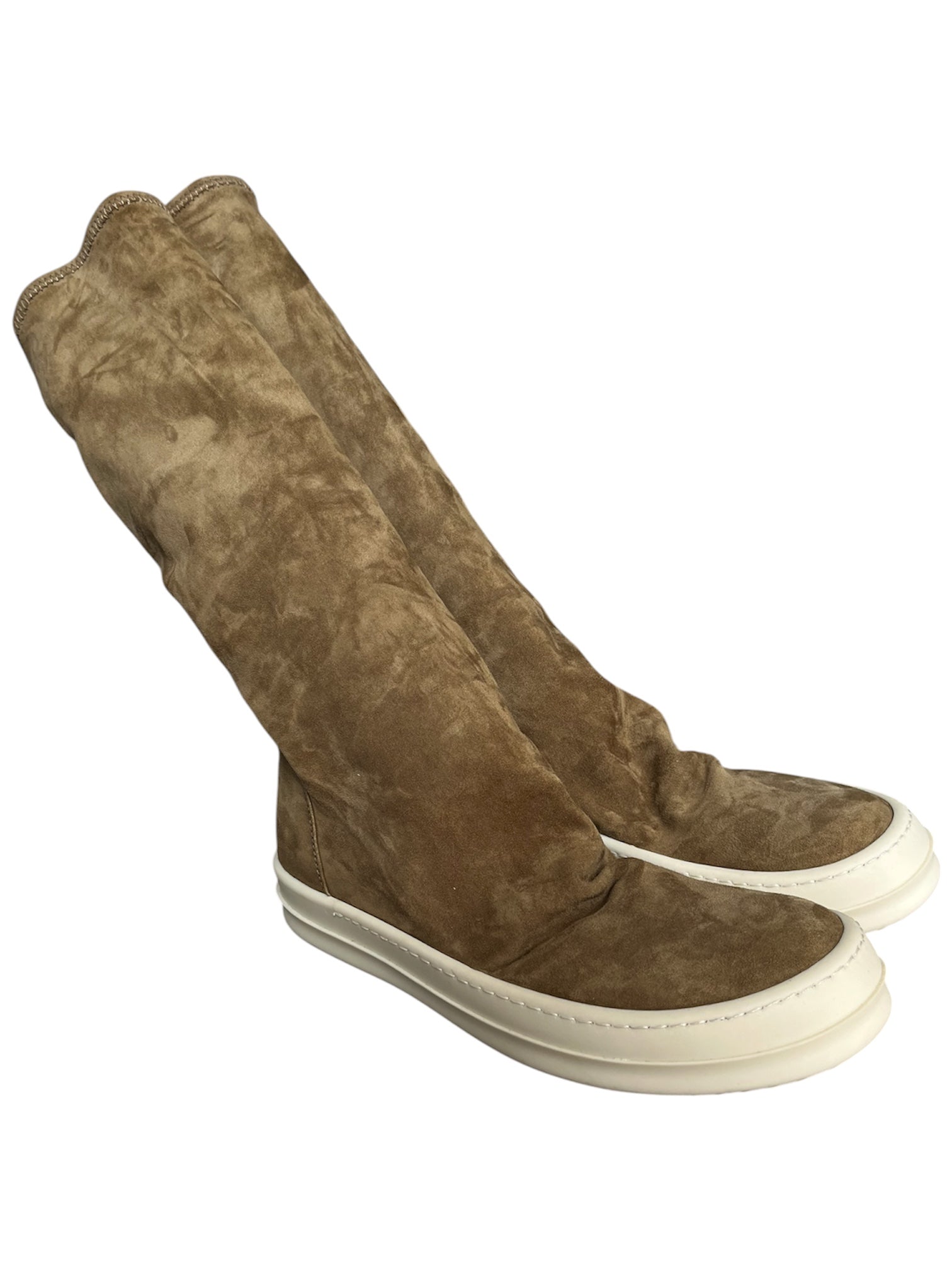Rick Owens FW15 "Sphinx" Mustard Leather Sock Sneakers