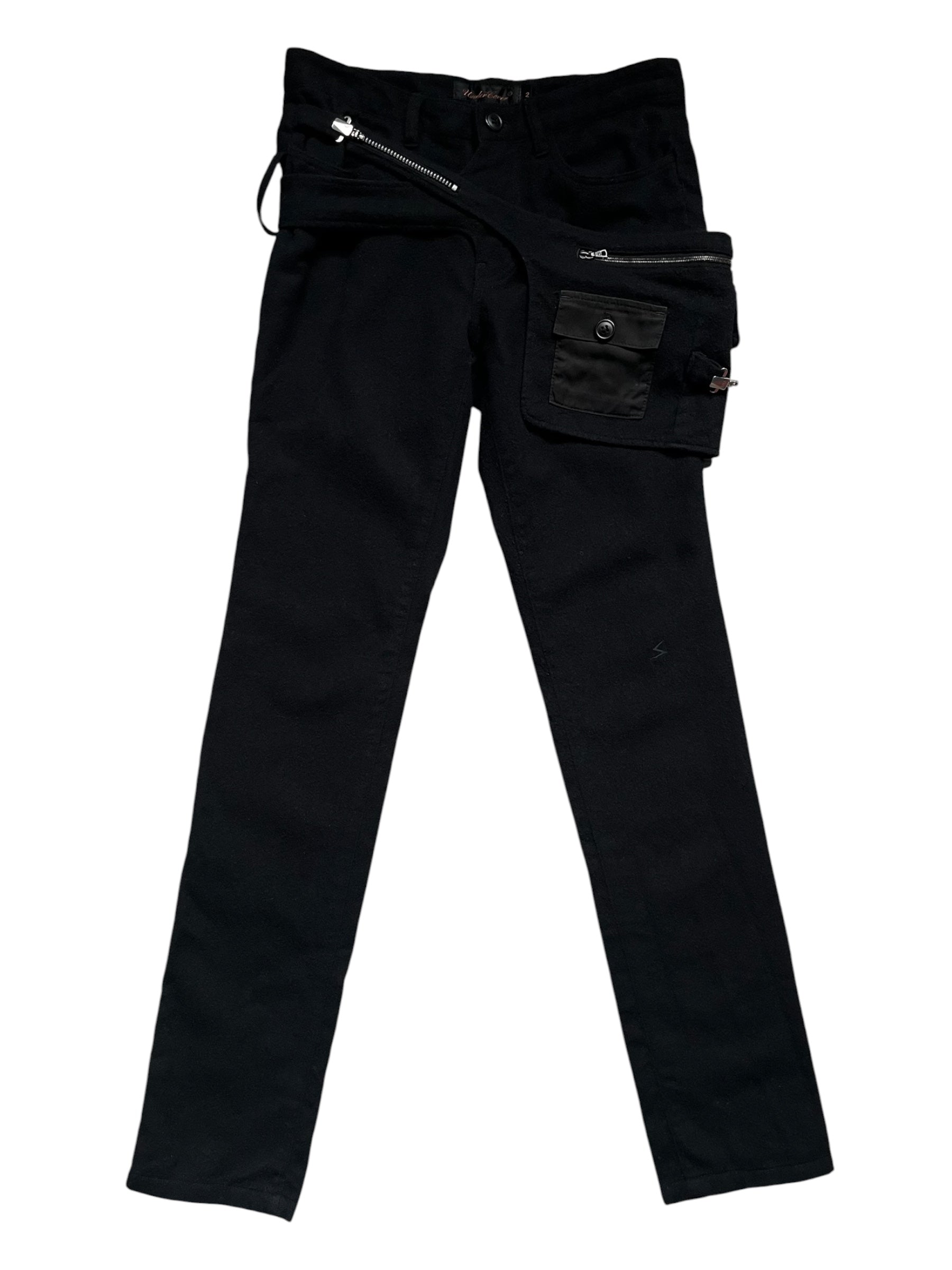 Undercover Jun Takahashi AW06 "Guruguru" Black Wool Waistbag Trousers Archive Fashion