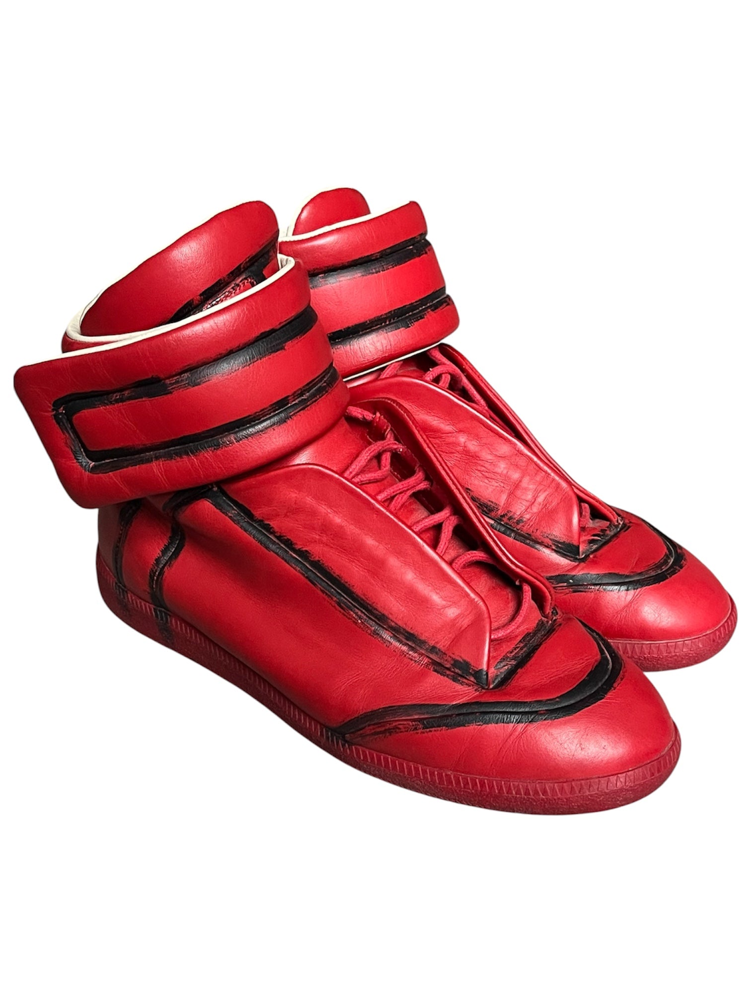 Maison Margiela SS15 Future High Black Outline Sneakers