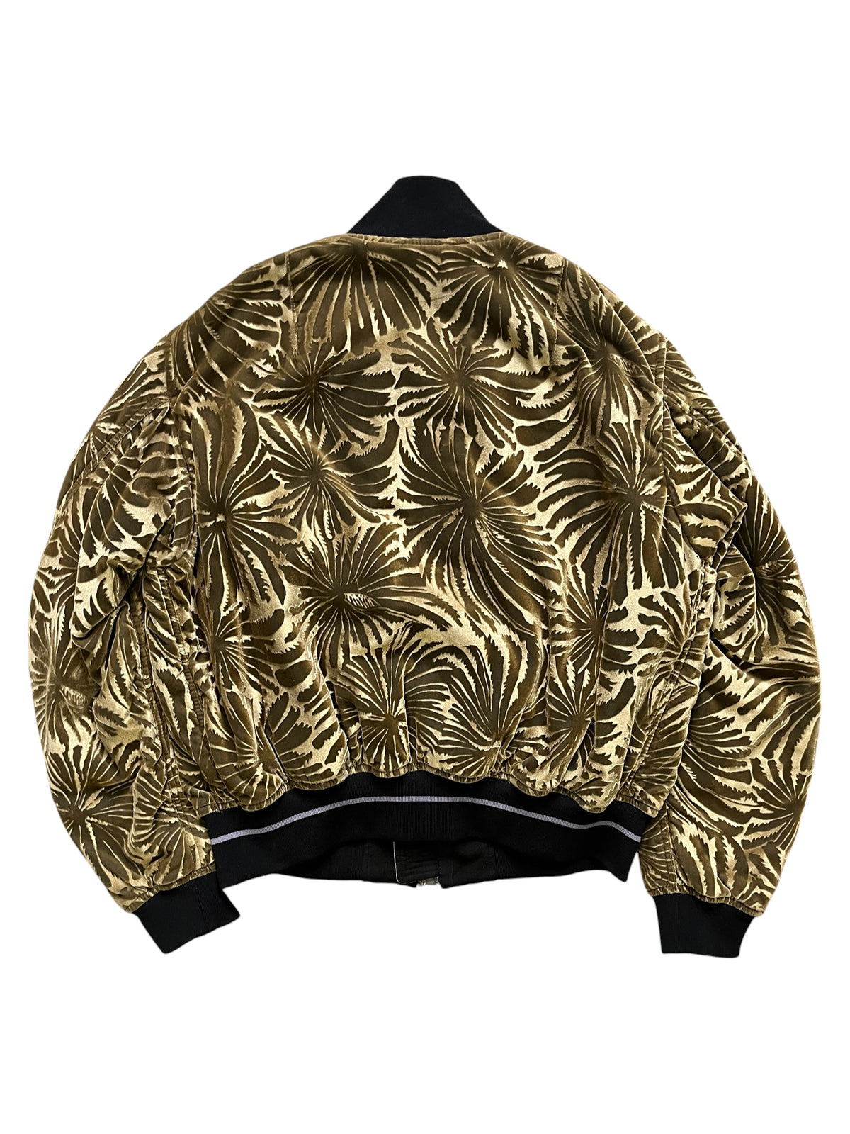 Haider Ackermann FW18 Velvet Palm Trees Reversible Bomber Jacket