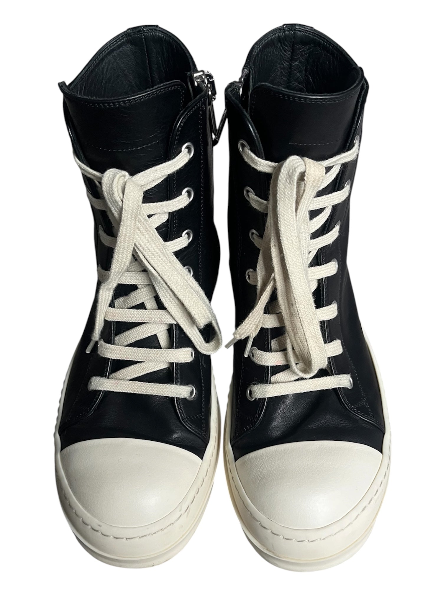 Rick Owens FW24 "Porterville" Black Calfskin Ramone Sneakers
