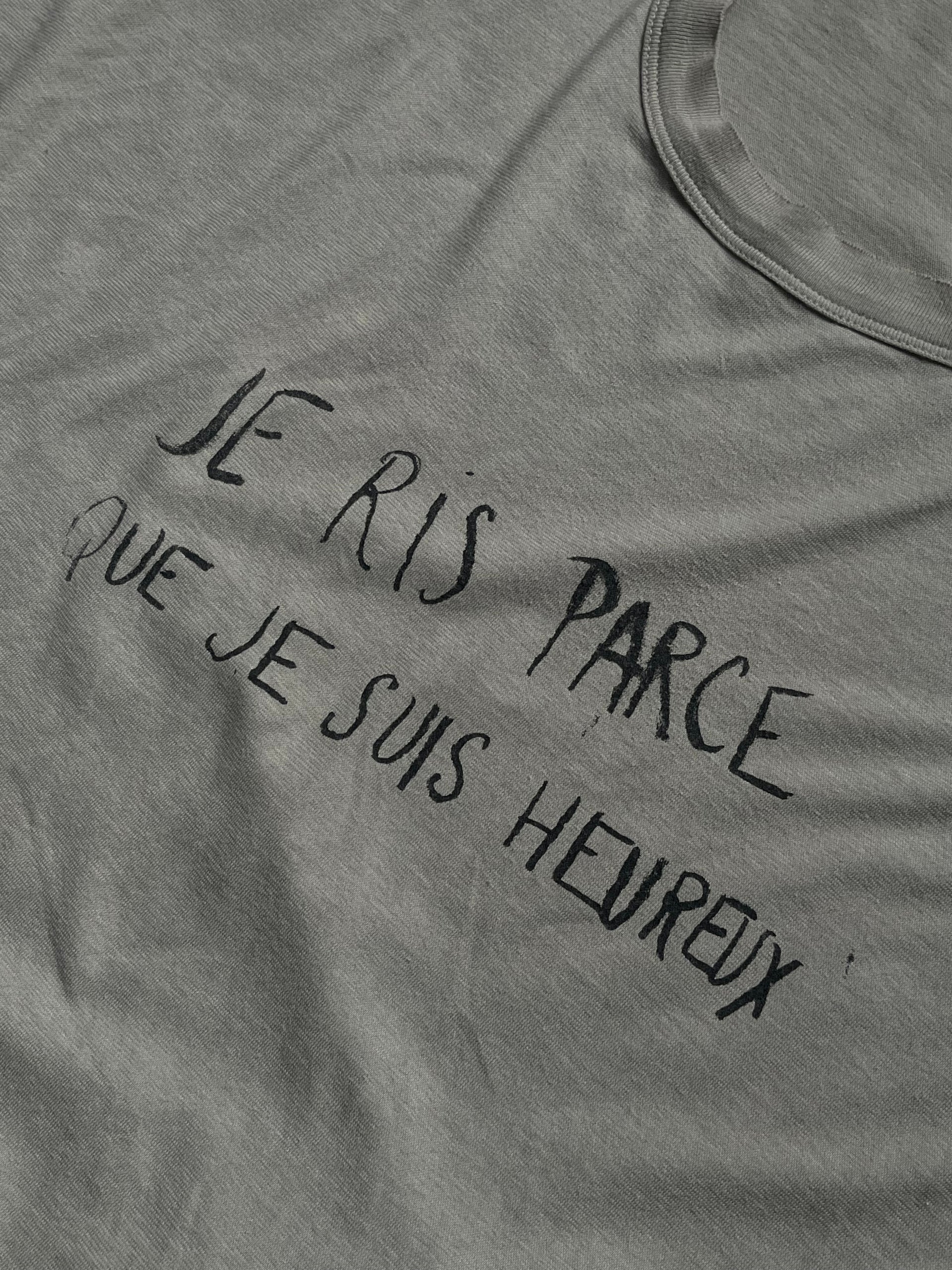 Ann Demeulemeester SS12 "Je ris parce que je suis heureux" T-Shirt