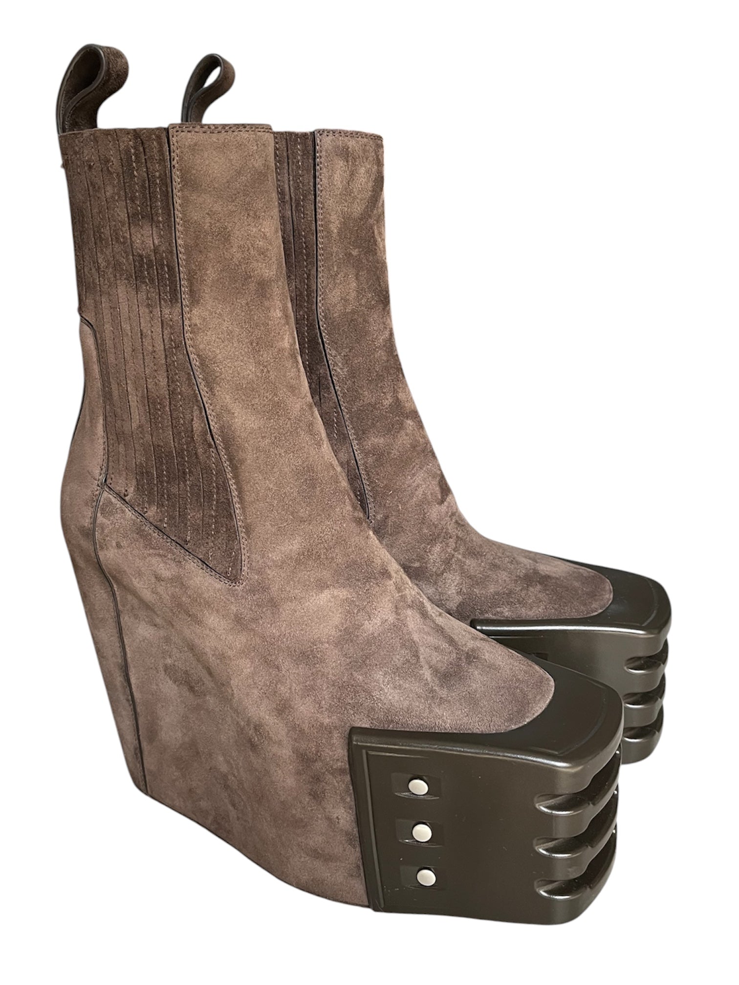 Rick Owens FW25 "Concordians" Grilled Wedge Beatle Boots