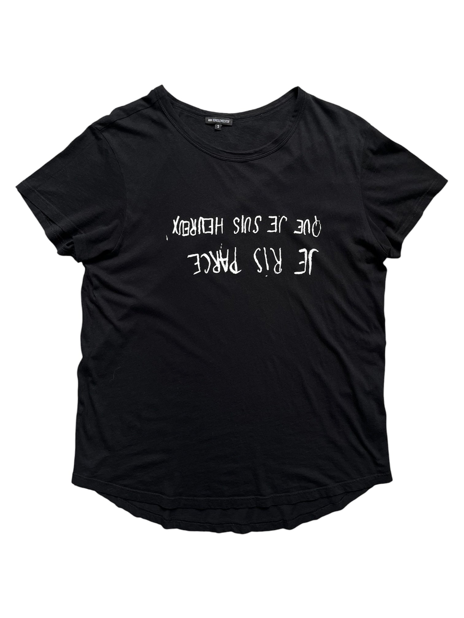 Ann Demeulemeester SS07 "Je ris parce que je suis heureux" T-Shirt
