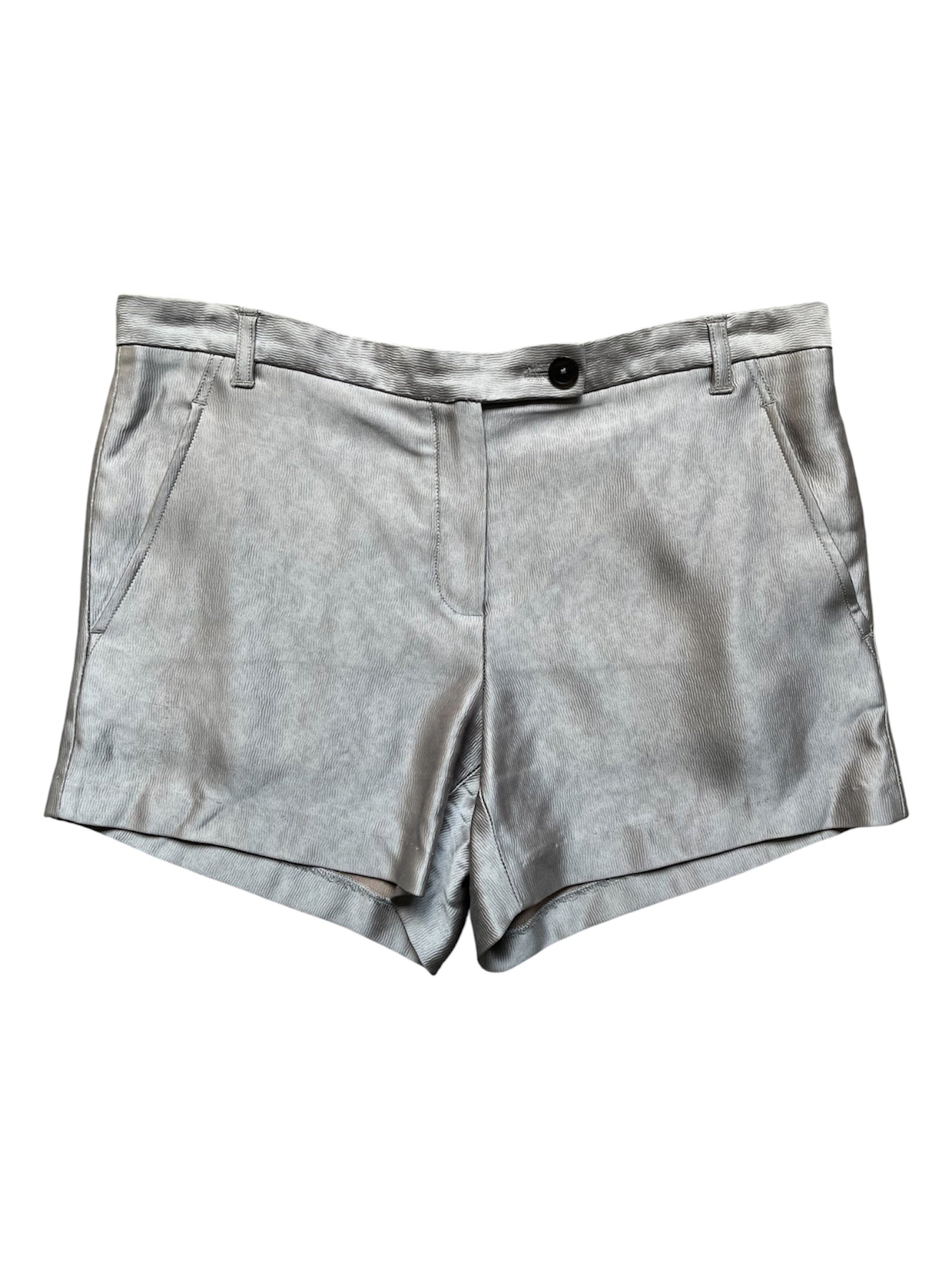 Ann Demeulemeester Silver Textured Mini Short