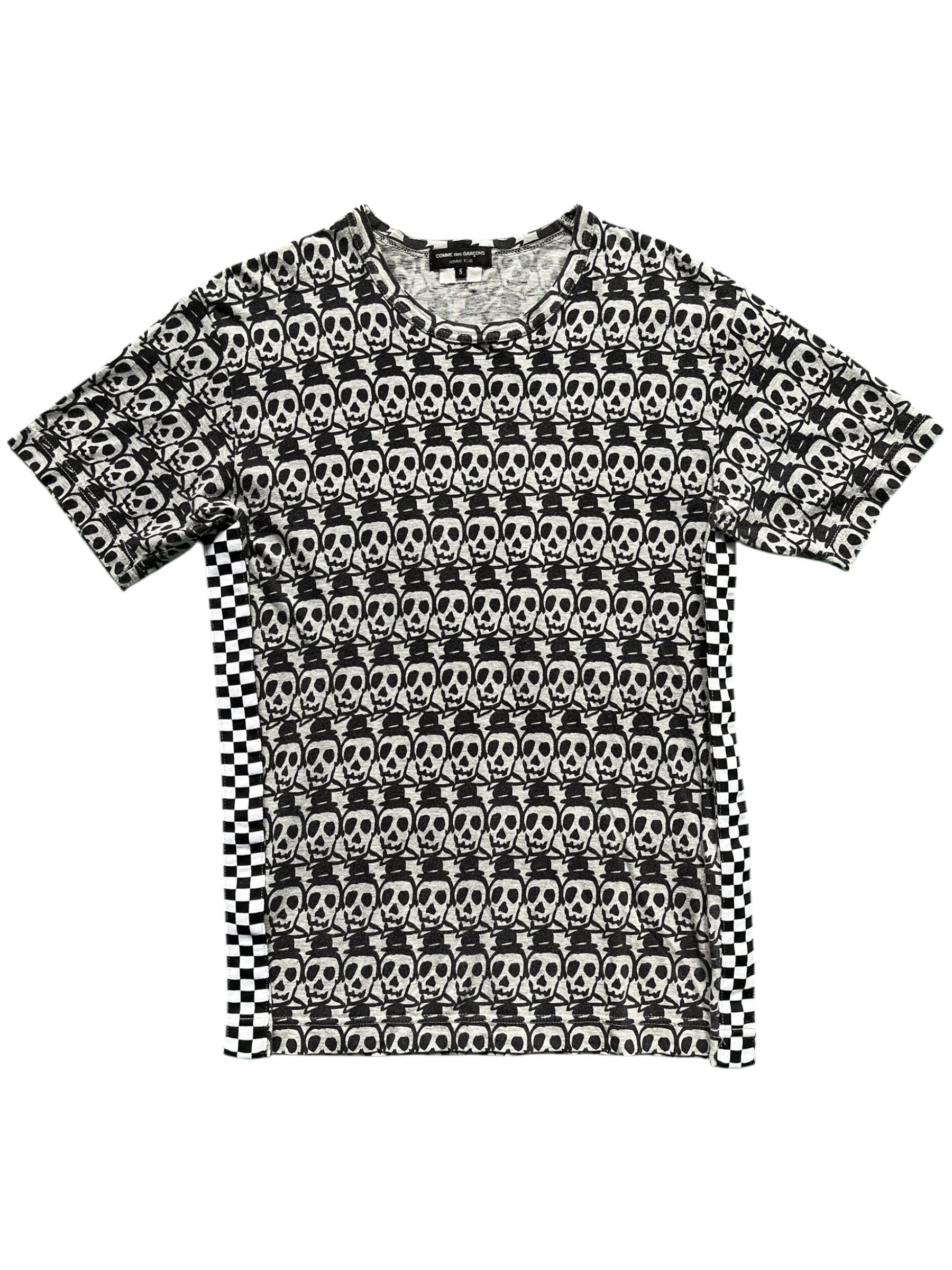 Comme des Garçons Homme Plus SS11 Skull T-shirt with graphic skull print on the front, casual black cotton T-shirt.