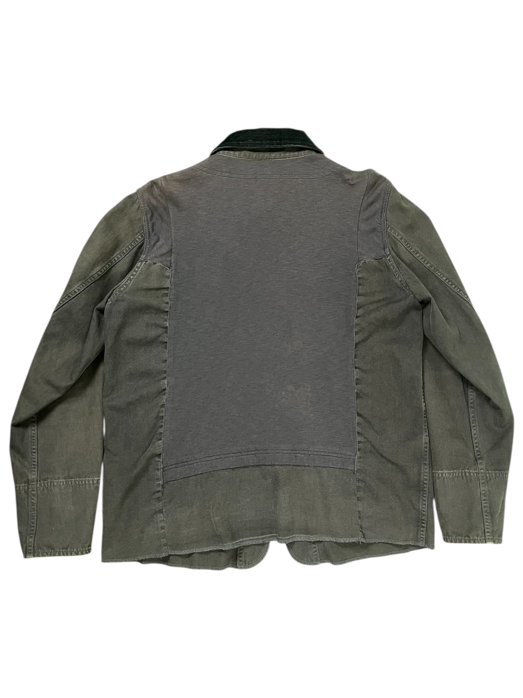 Undercover SS12 “Openstrings” work jacket, durable fabric with open-string details, black color, front pockets, casual workwear style