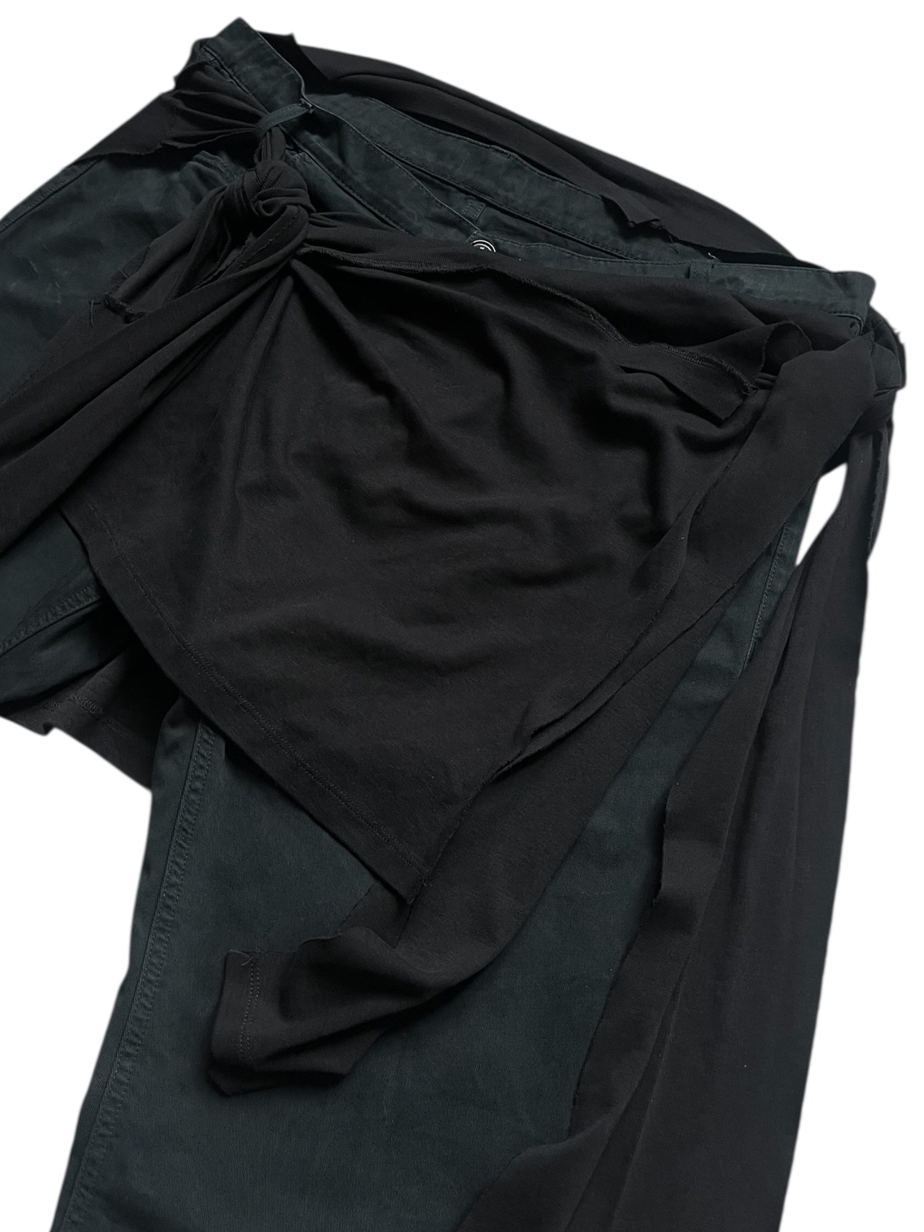 Raf Simons SS20 "My Own Private Antwerp" Redux Zombie Pants, black distressed pants with graphic details and unique design.