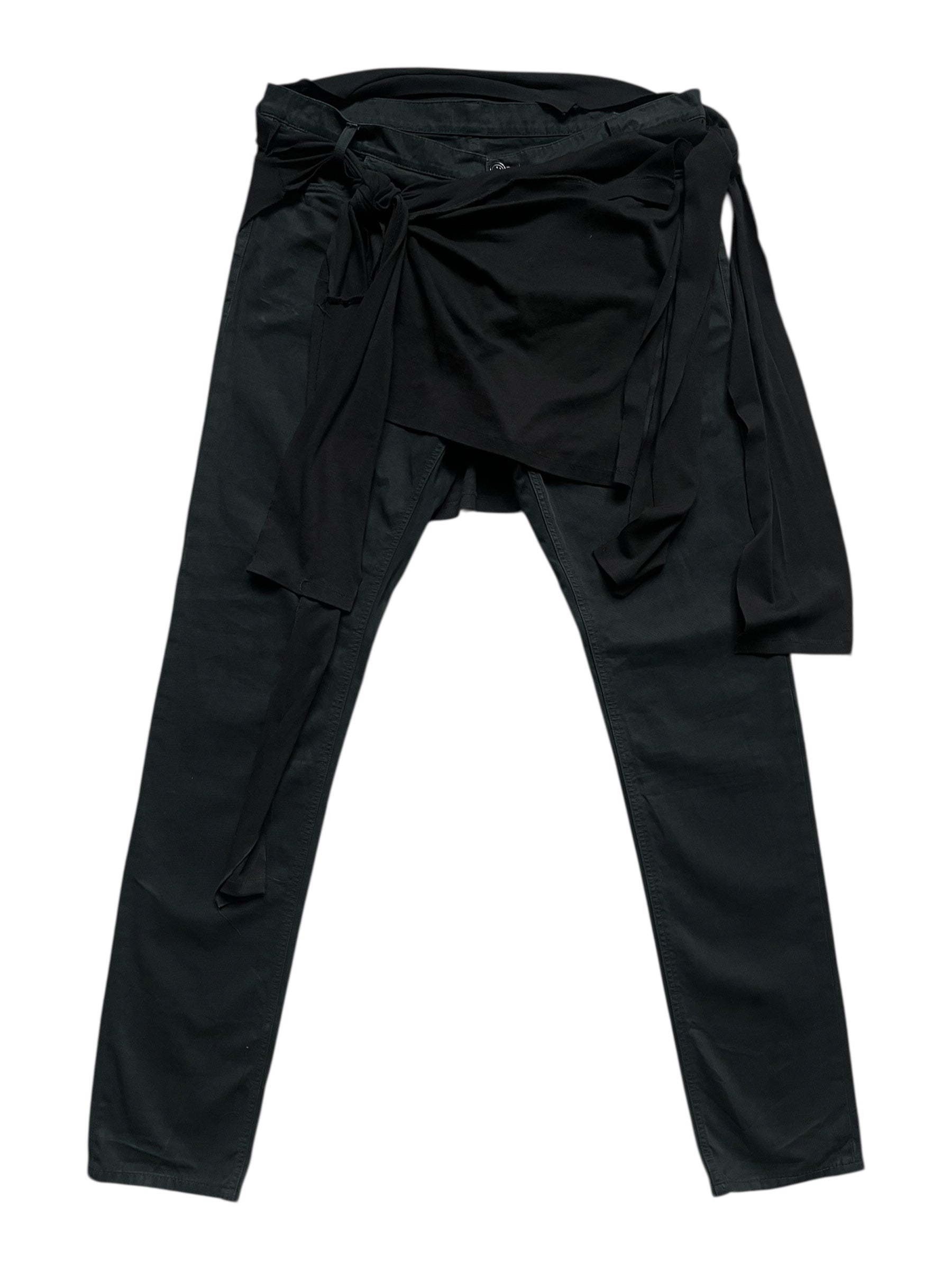 Raf Simons SS20 "My Own Private Antwerp" Redux Zombie Pants, black pants with distressed, grunge-inspired design and rugged details.