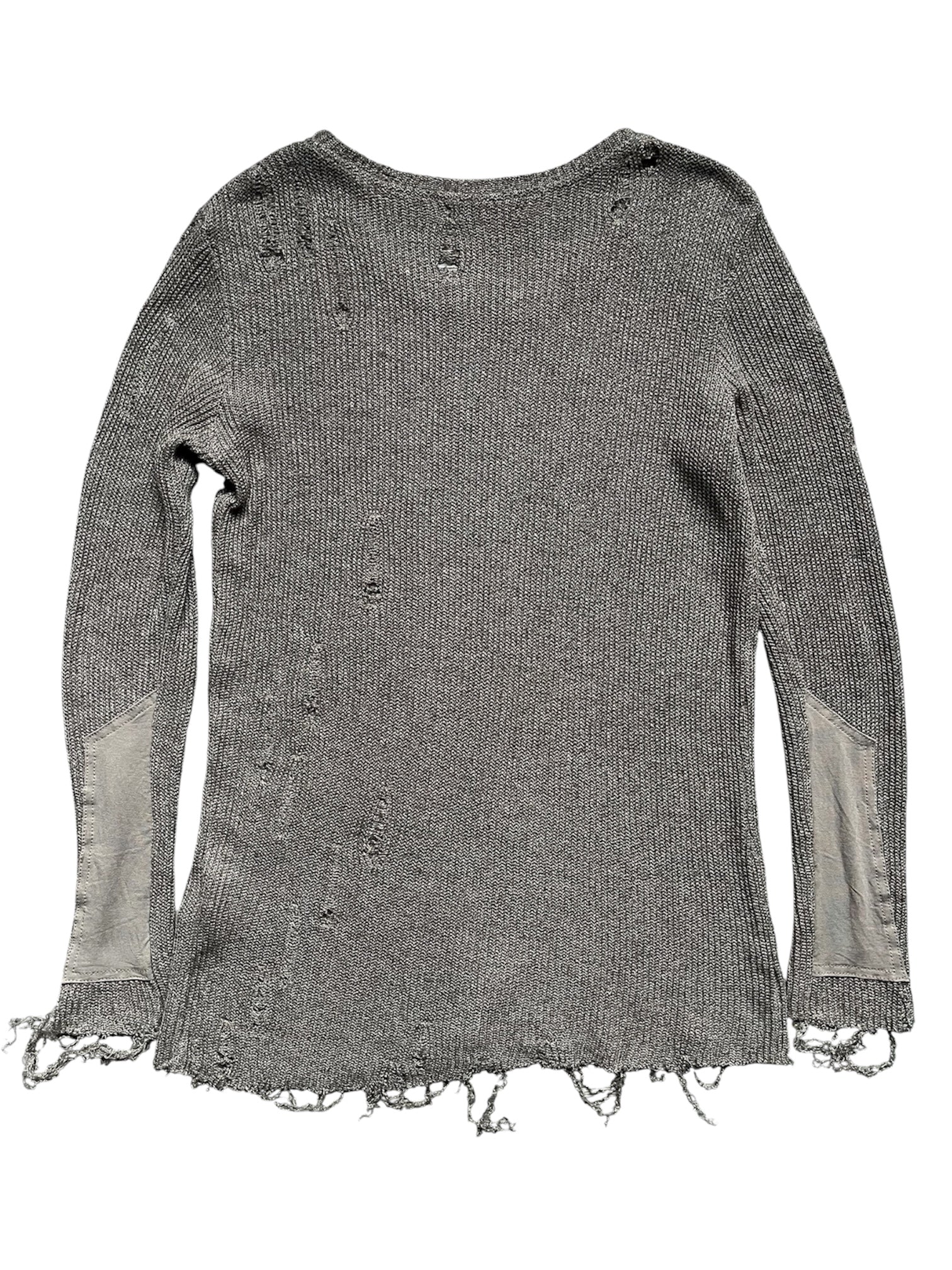 14th Addiction Bullet Holes Distressed Knit Sweater