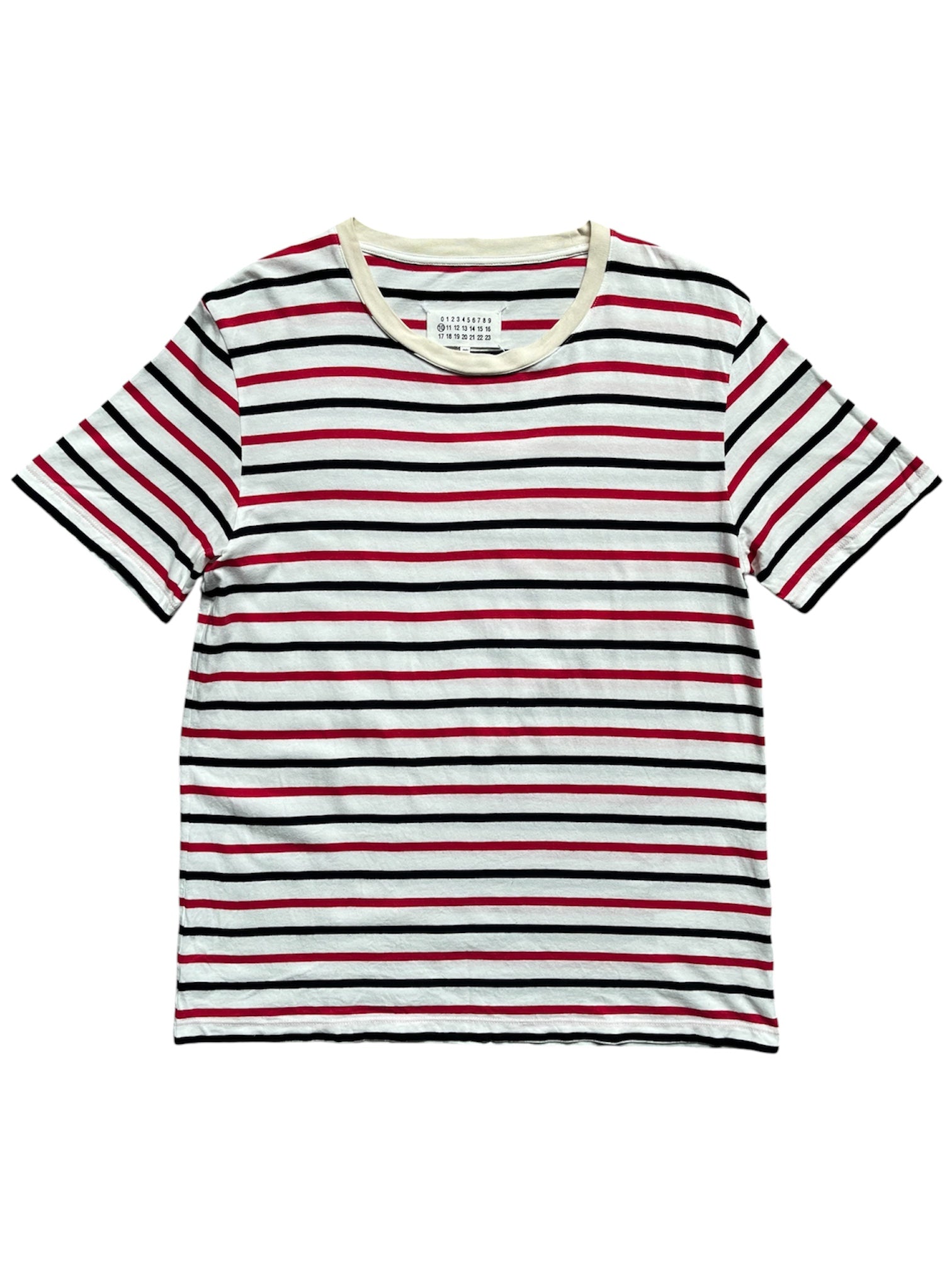 Maison Margiela SS18 Black & Red Stripe T-Shirt