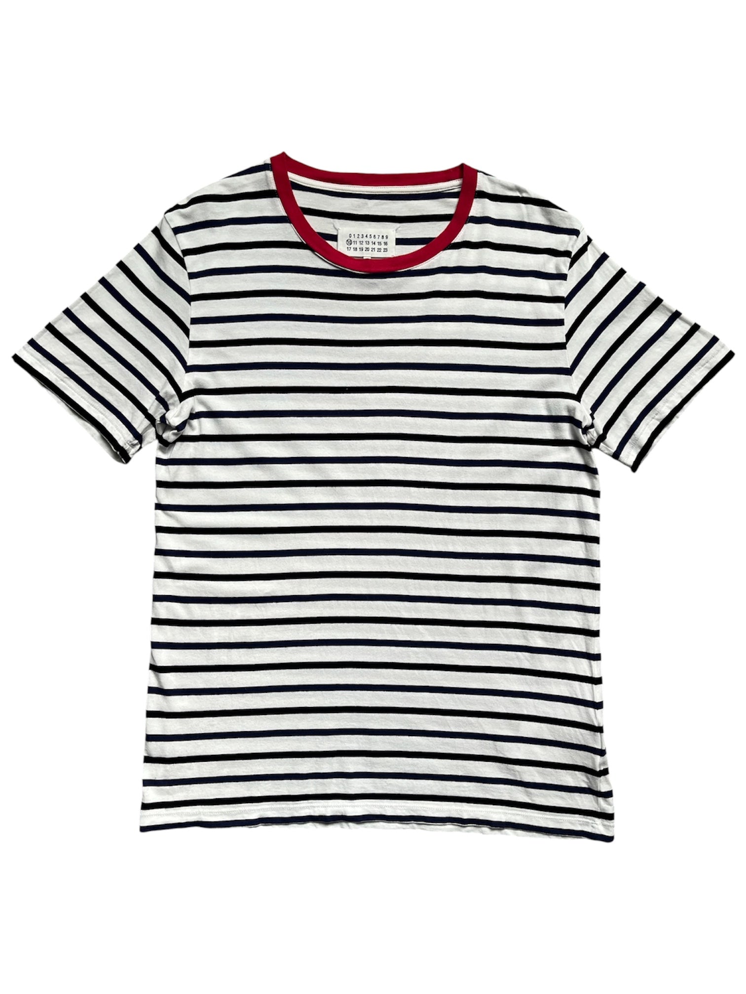 Maison Margiela SS18 Black & Navy Stripe T-Shirt