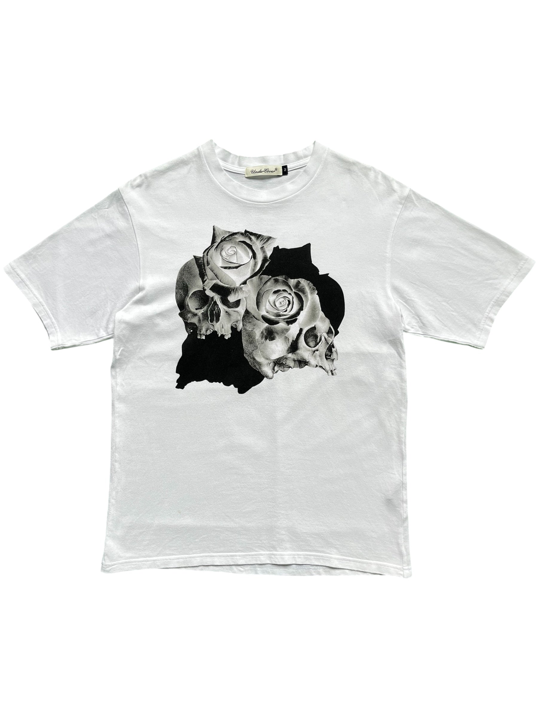 Undercover SS21 Skull T-Shirt featuring a graphic skull design on soft cotton fabric, casual style for streetwear fashion.