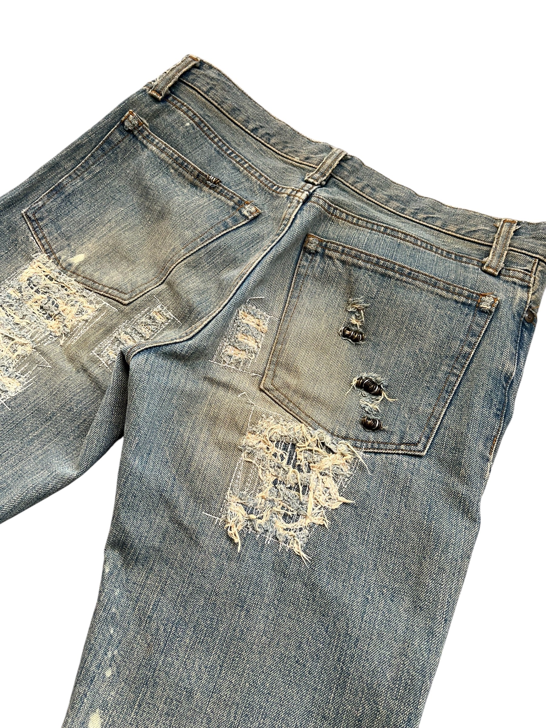 If Six Was Nine IfSixWasNine 00's Mudmax Bootcut Blue Denim Japanese Archive Fashion Vkei