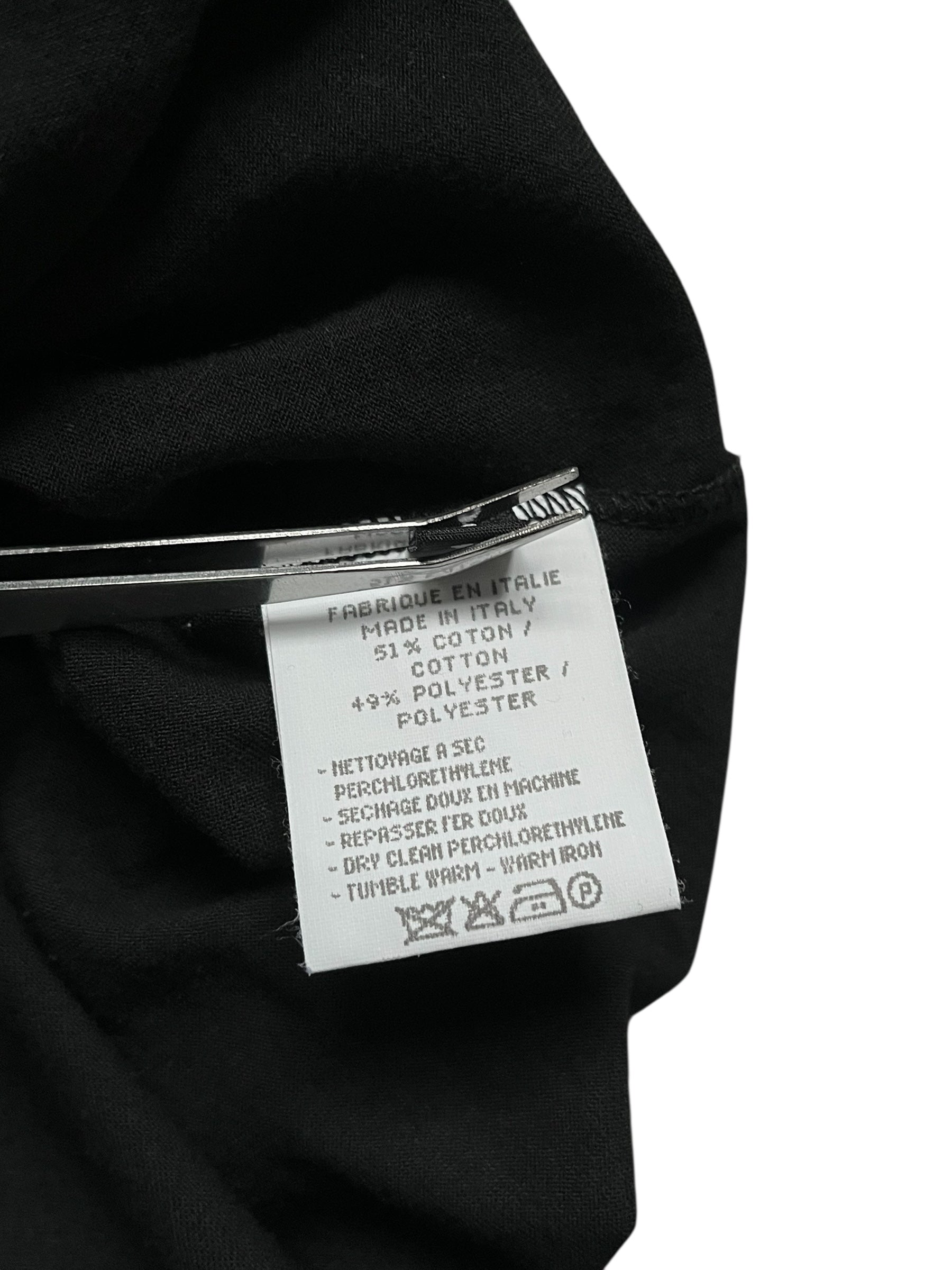 Black pocket T-shirt by Yohji Yamamoto, casual fit with a chest pocket, made from soft fabric, shown on a plain background.
