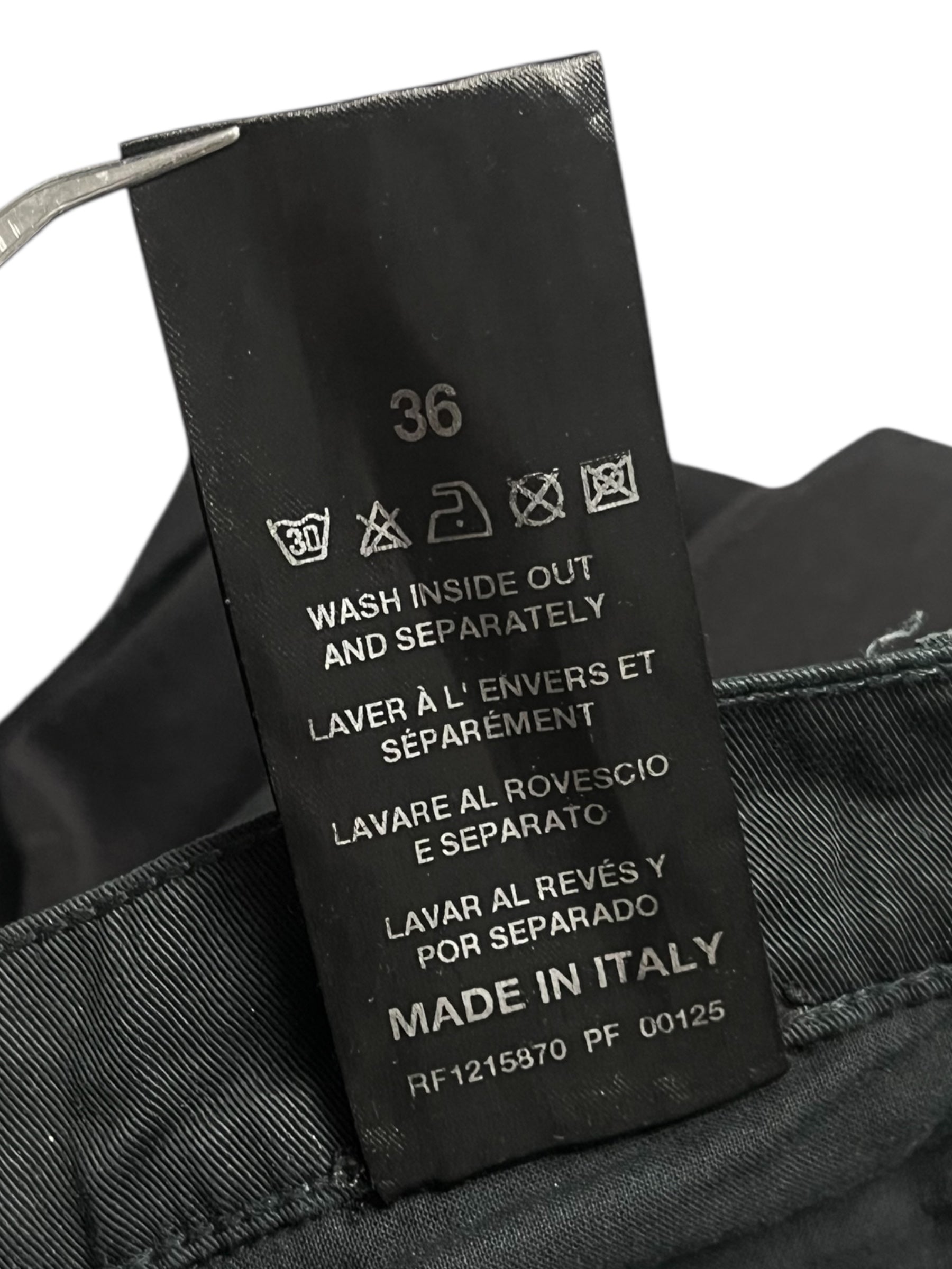 Raf Simons SS20 "My Own Private Antwerp" Redux Zombie Pants in black with distressed, edgy design and unique fabric details.