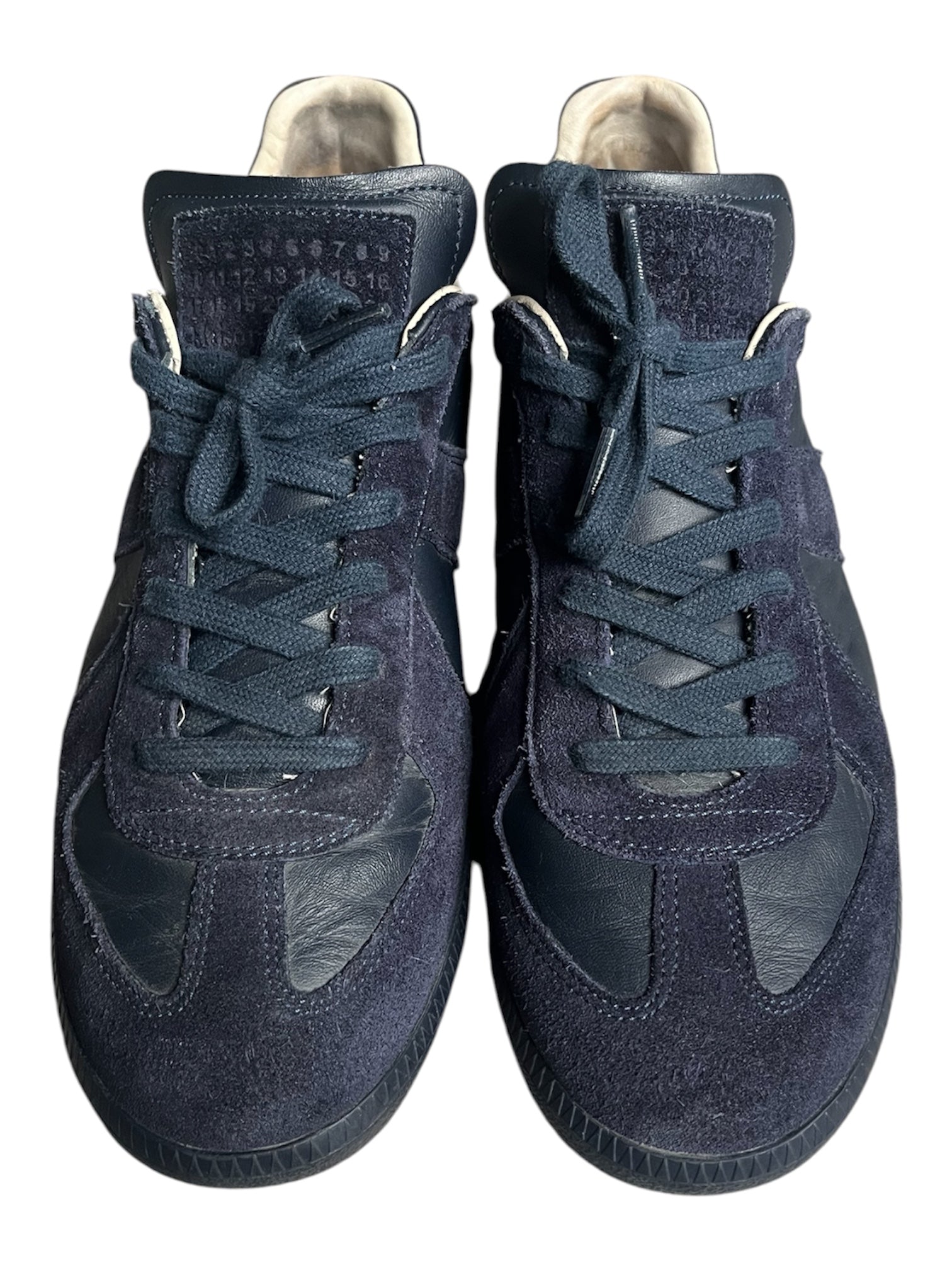 Maison Margiela Replica Navy Suede Gats Sneakers