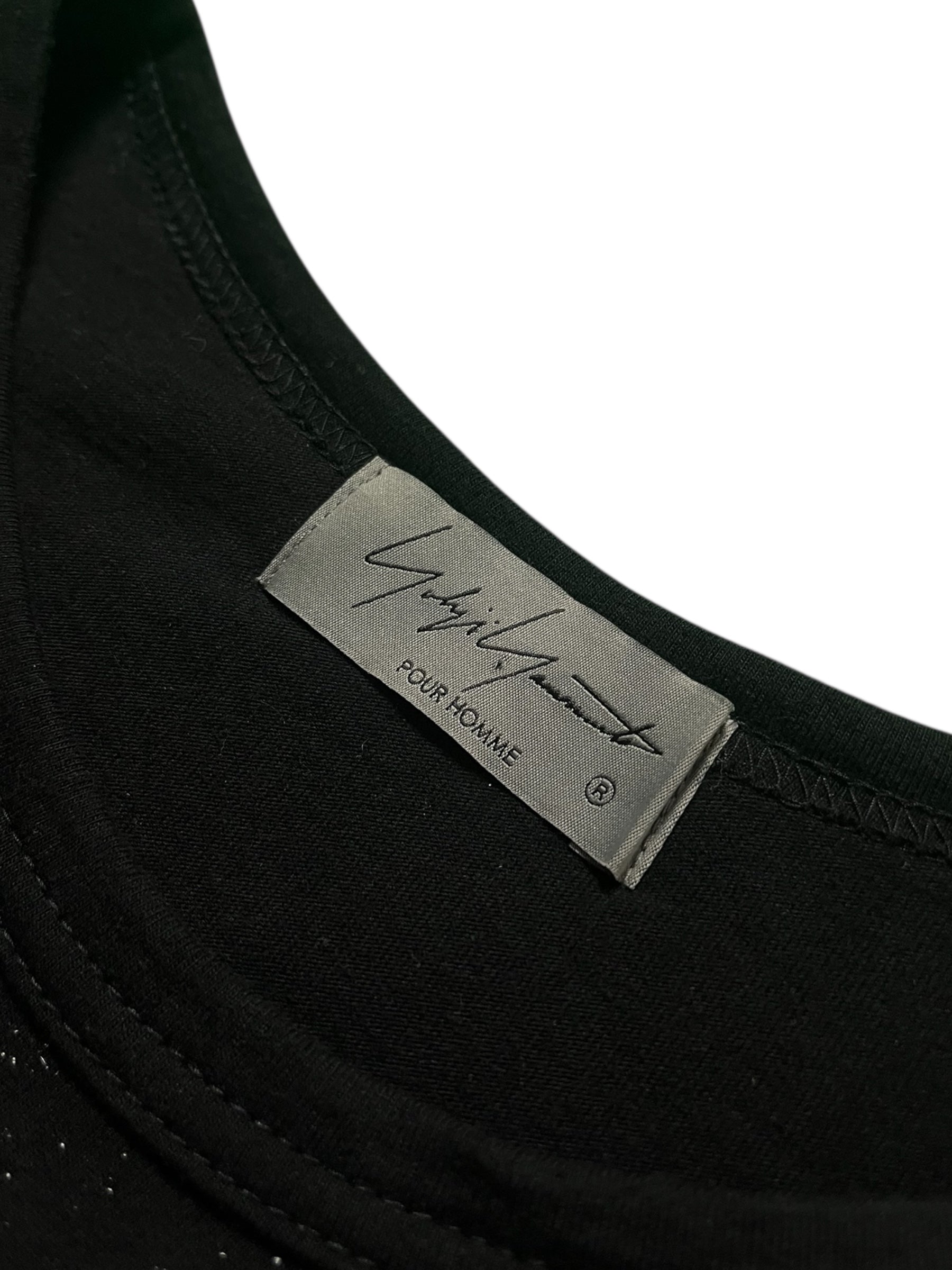 Yohji Yamamoto SS23 Skull T-Shirt featuring a graphic skull design on black cotton fabric.