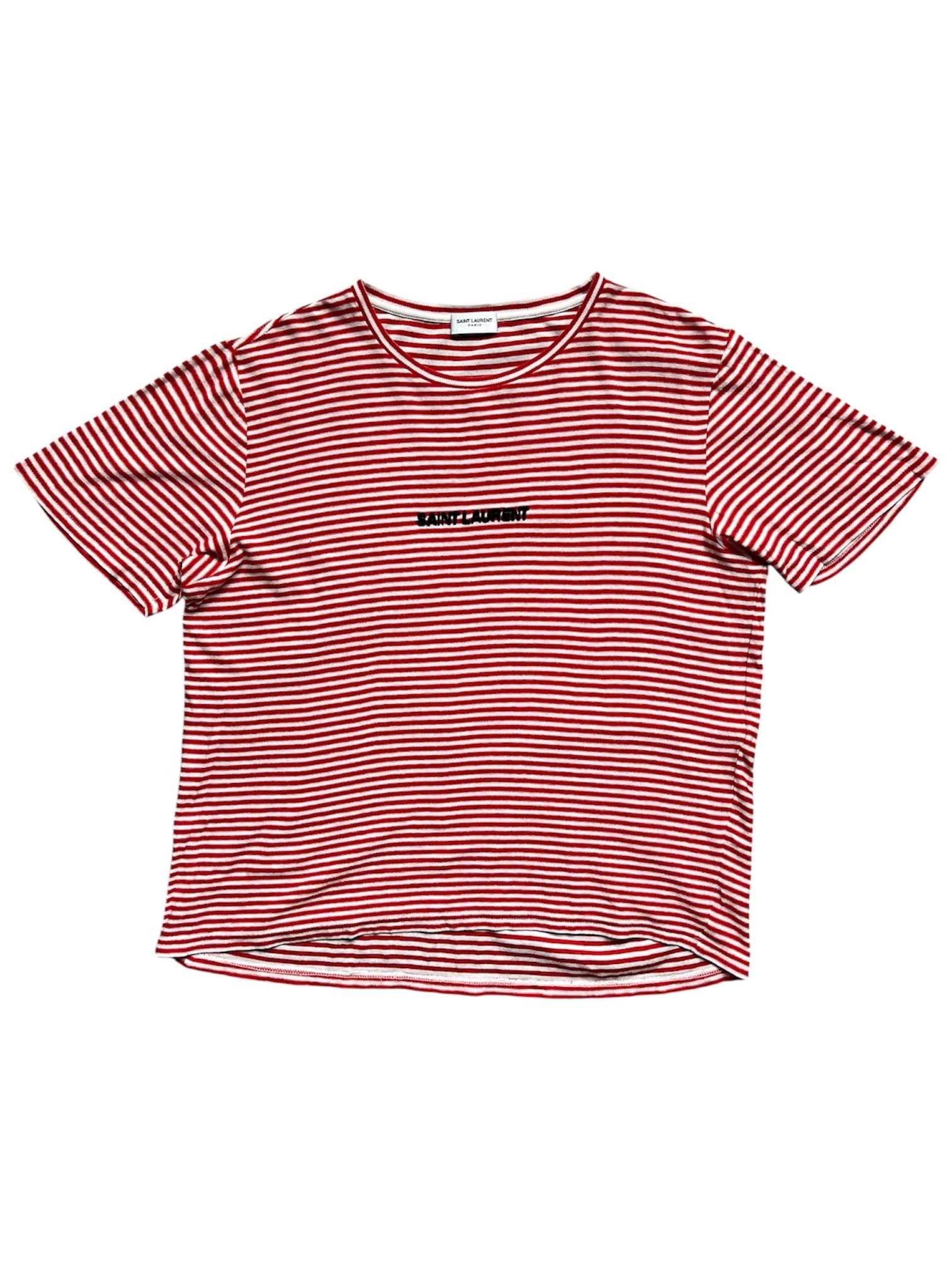 Saint Laurent SS17 Striped Logo T-Shirt