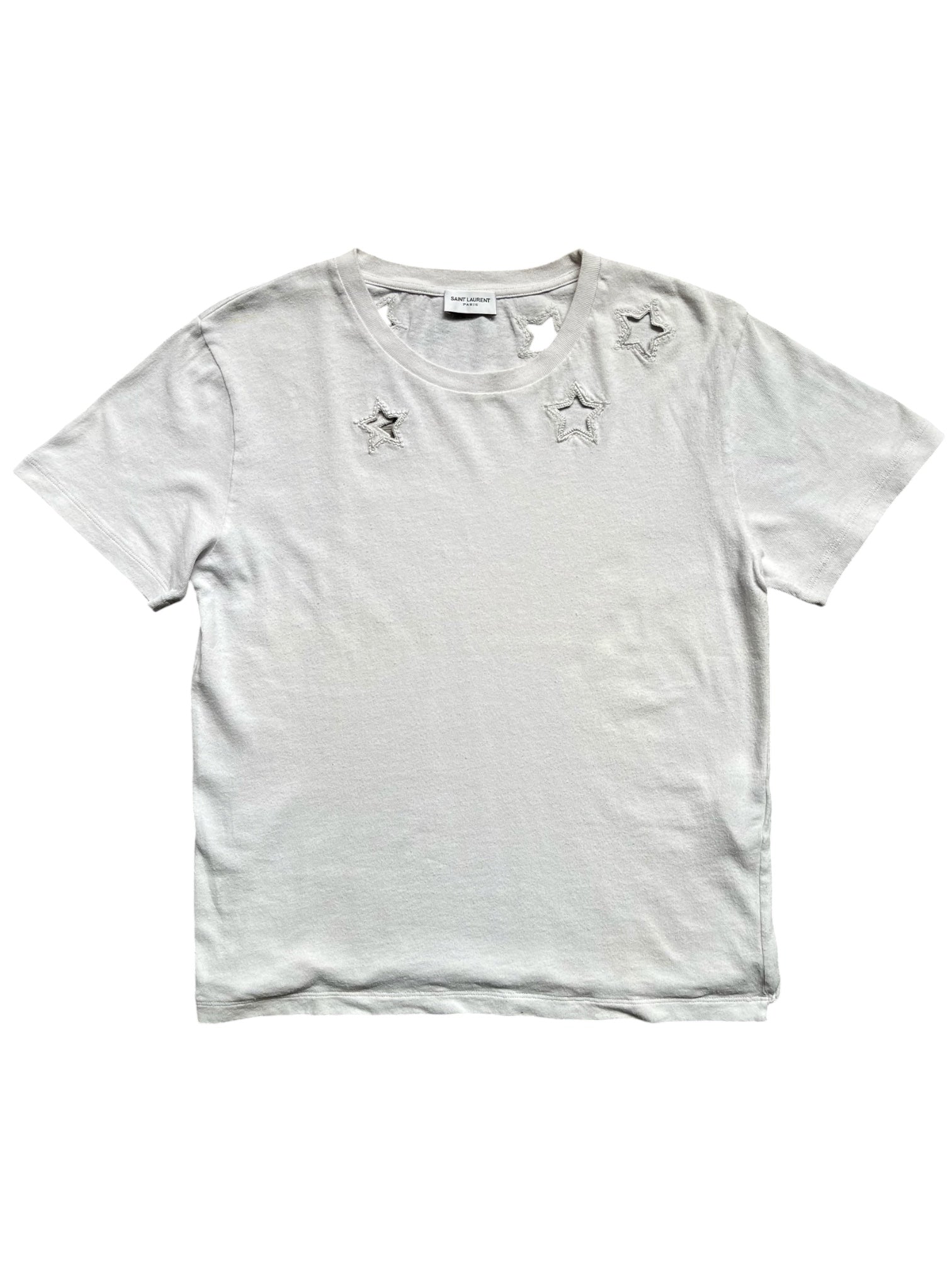 Saint Laurent SS18 Perforated Star T-Shirt