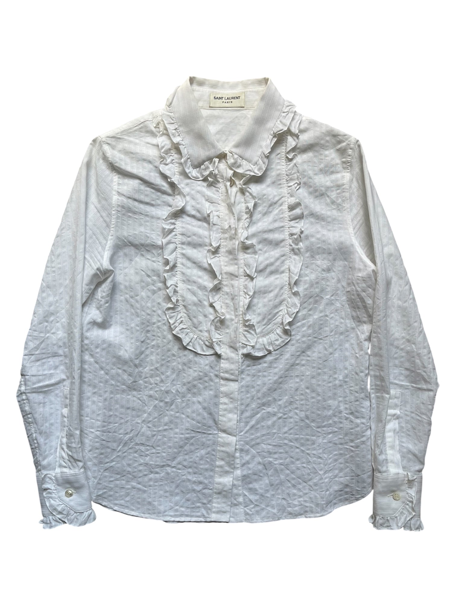 Saint Laurent SS21 Ruffle Shirt