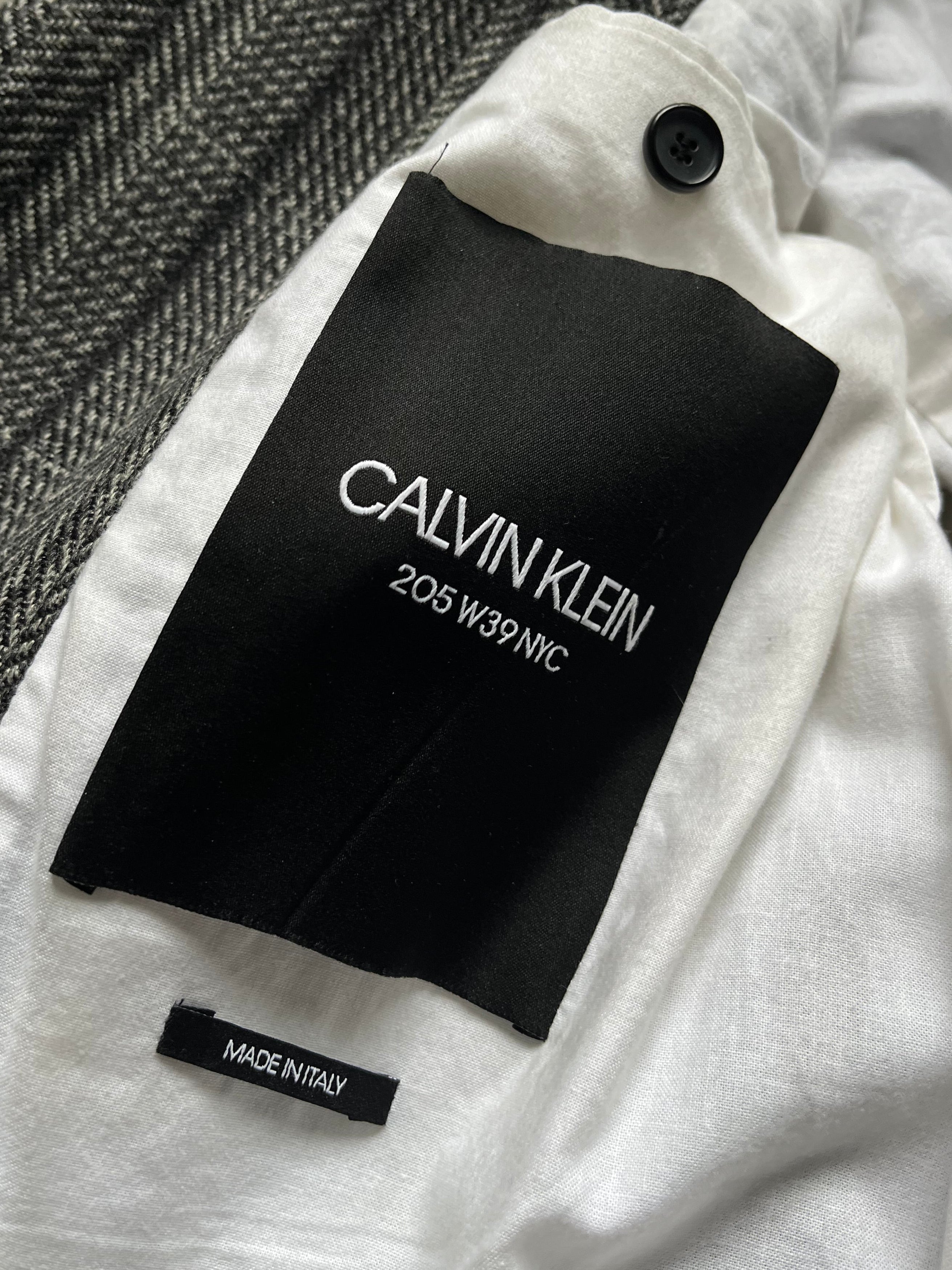 Raf Simons SS19 Calvin Klein 205W39NYC Grey Plaid Wool Oversized Coat Archive Fashion Dark Academia
