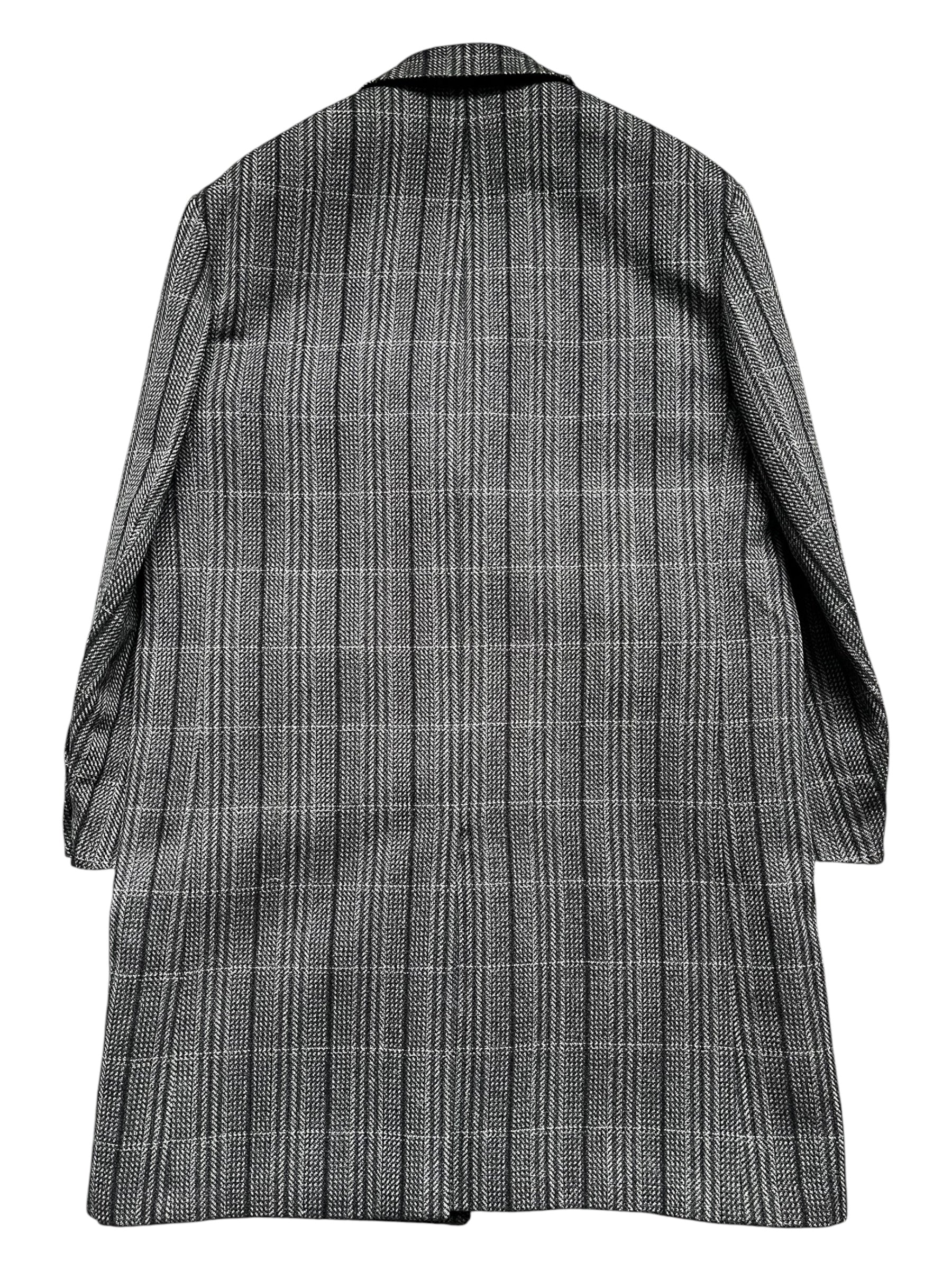 Raf Simons SS19 Calvin Klein 205W39NYC Grey Plaid Wool Oversized Coat Archive Fashion Dark Academia
