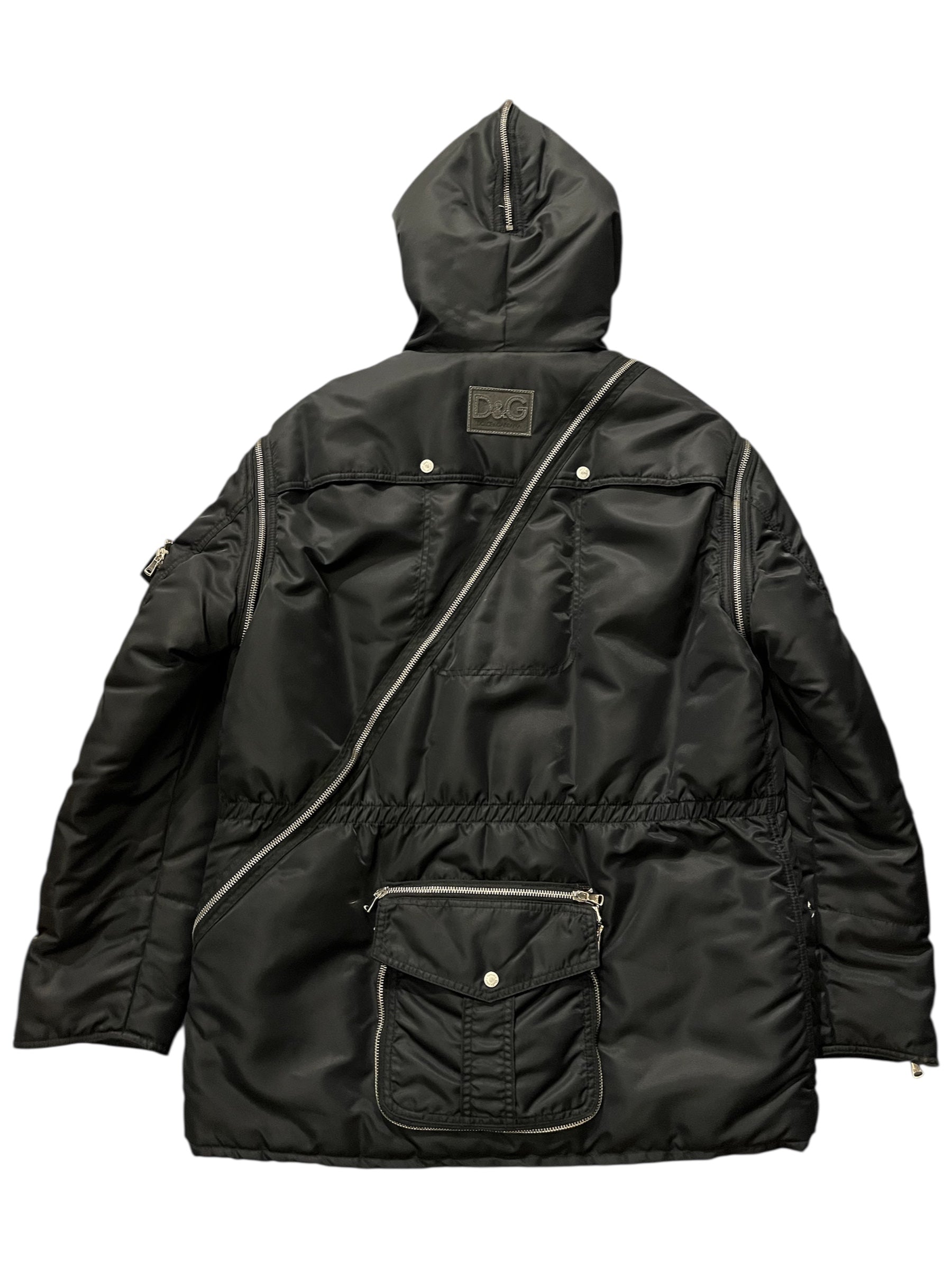 Dolce & Gabbana FW03 Hunter Multi Zip Jacket showing front view with multiple zippers and stylish design details