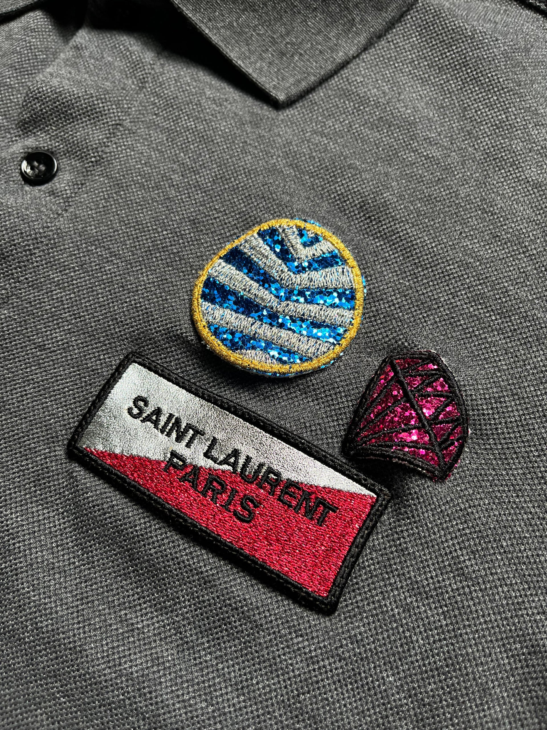 Saint Laurent SS16 Multi-patch Polo
