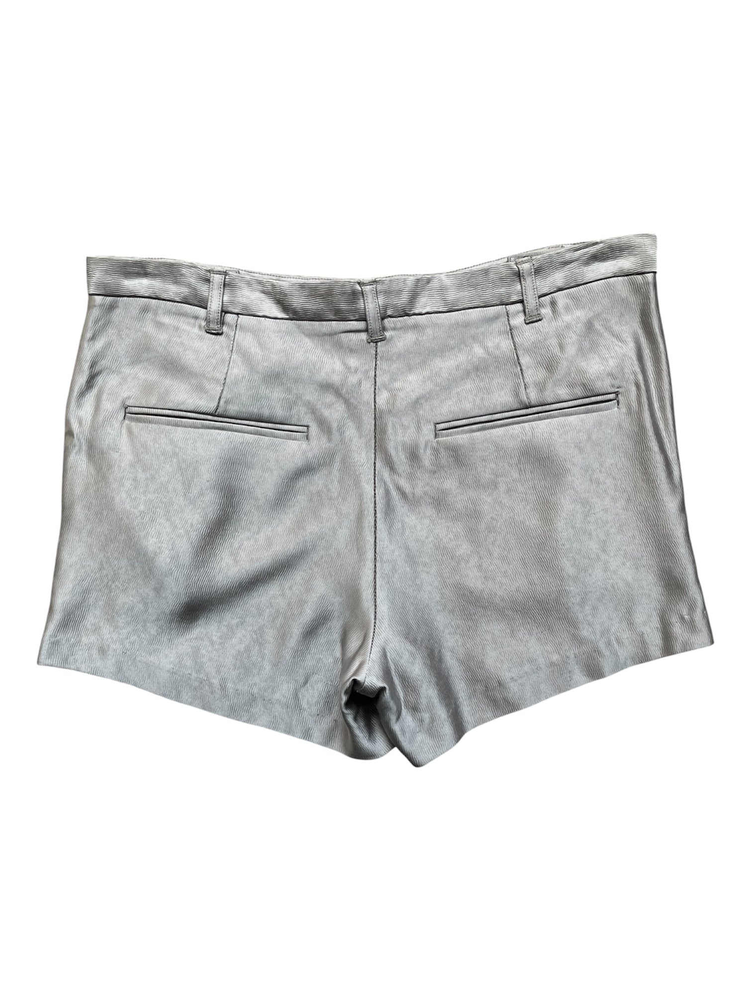 Ann Demeulemeester Silver Textured Mini Short