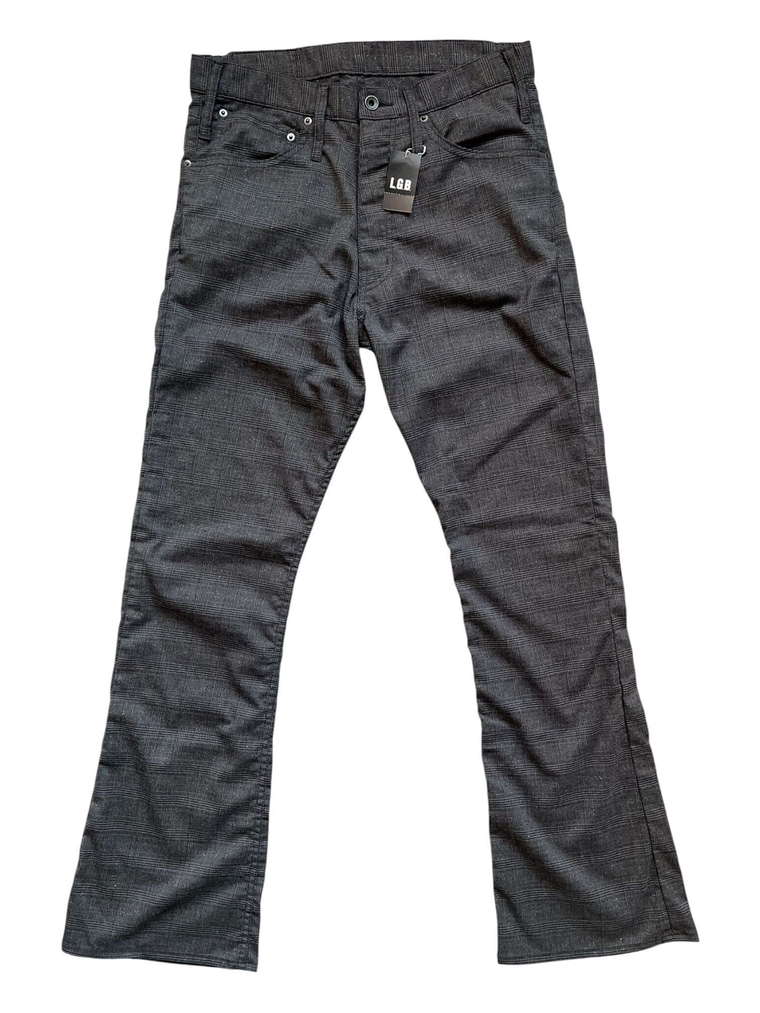 Le Grande Bleu (L.G.B) 00's Lazy Wolf Plaided Flared Pants