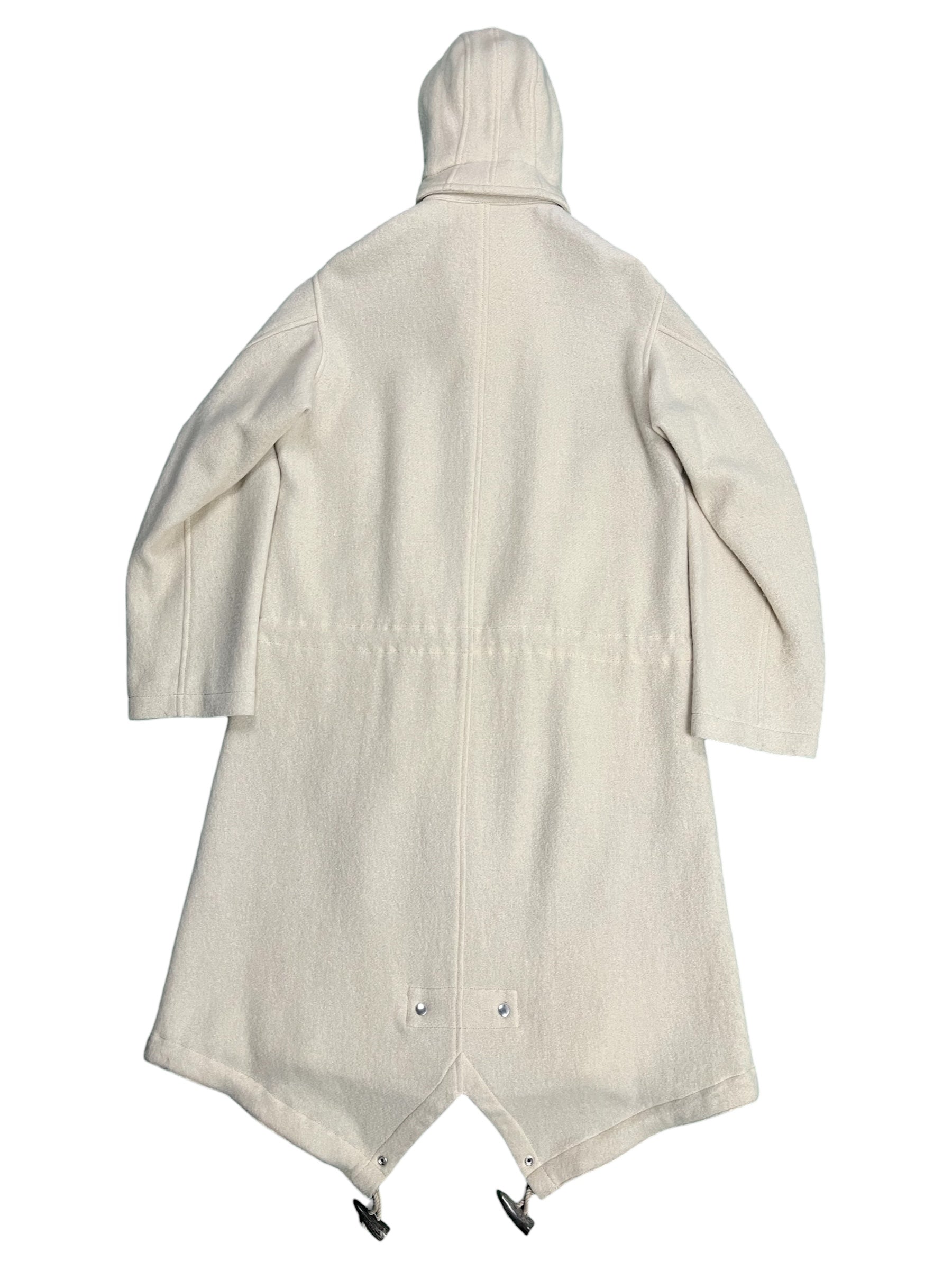 Yohji Yamamoto AW07 runway hooded wool duffel coat with large hood and toggle buttons, stylish and warm winter outerwear