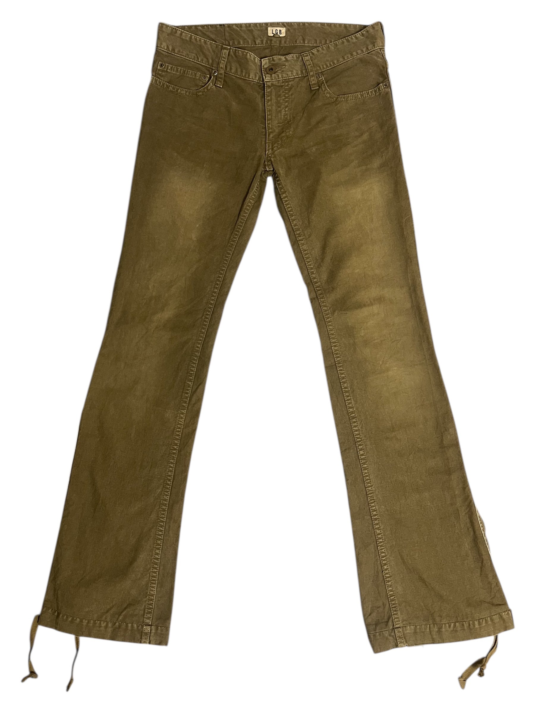 00s Wolf Flared Zip Pants