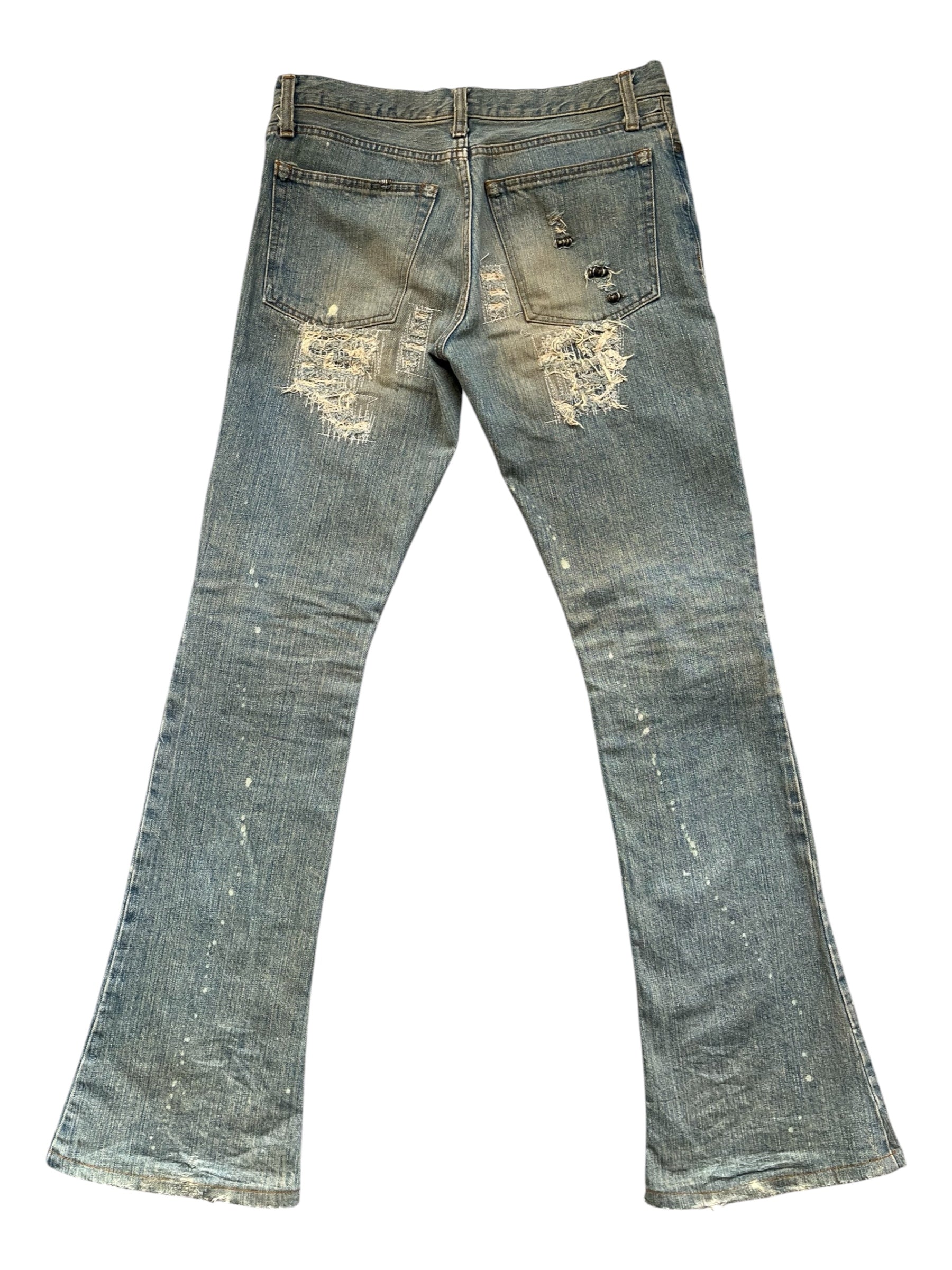 If Six Was Nine IfSixWasNine 00's Mudmax Bootcut Blue Denim Japanese Archive Fashion Vkei