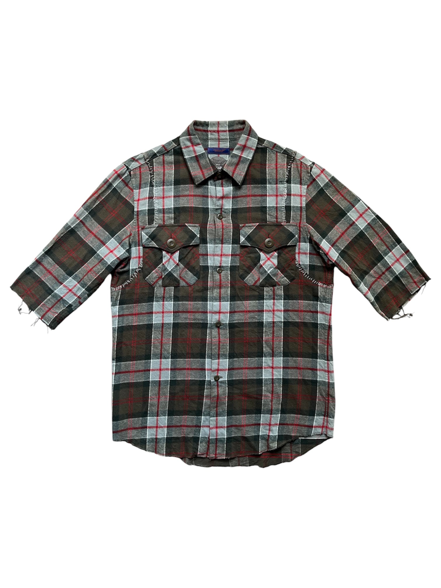 Undercover SS16 "The Greatest" SCAB 3/4 Flannel Shirt