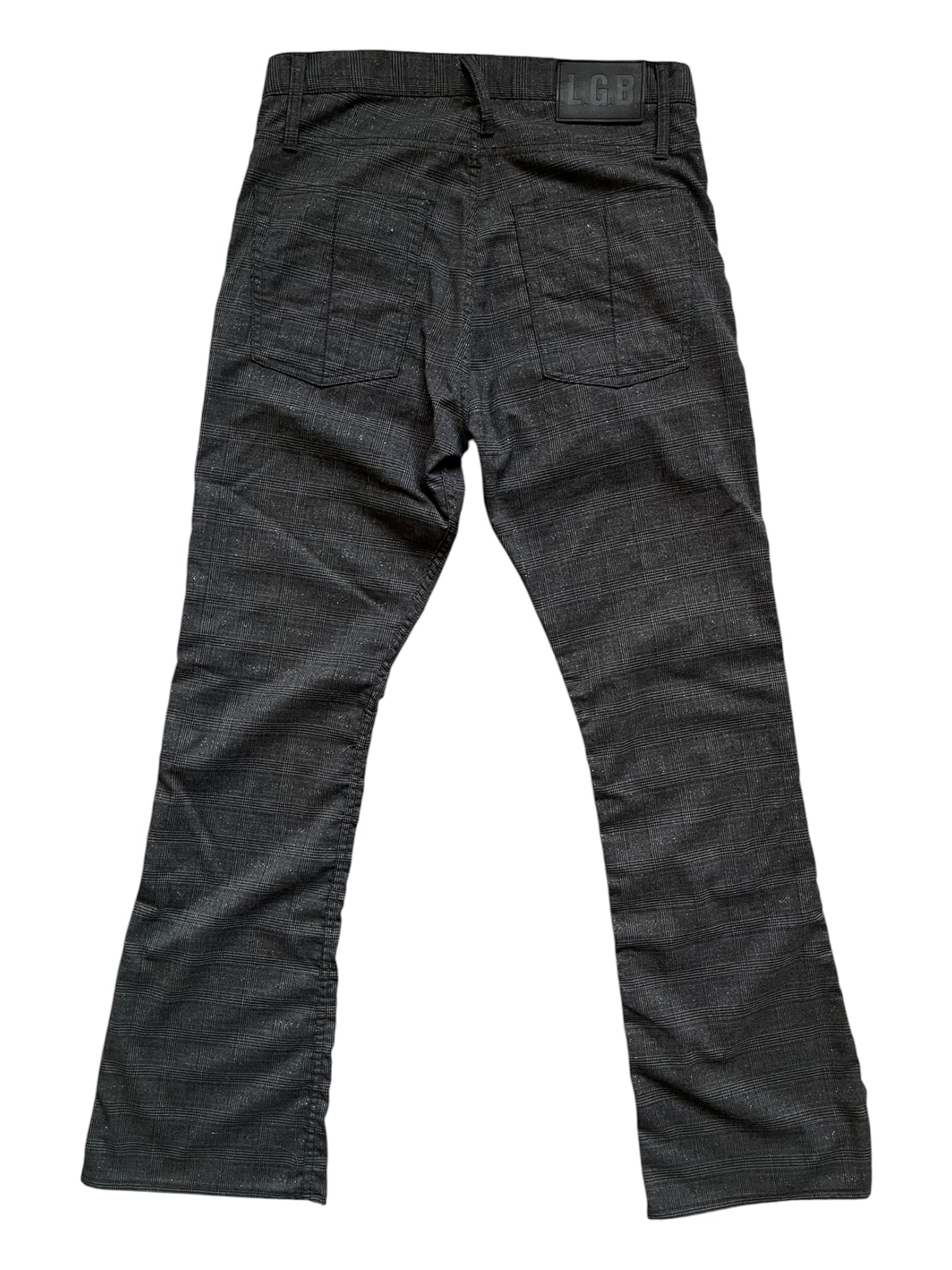 Le Grande Bleu (L.G.B) 00's Lazy Wolf Plaided Flared Pants