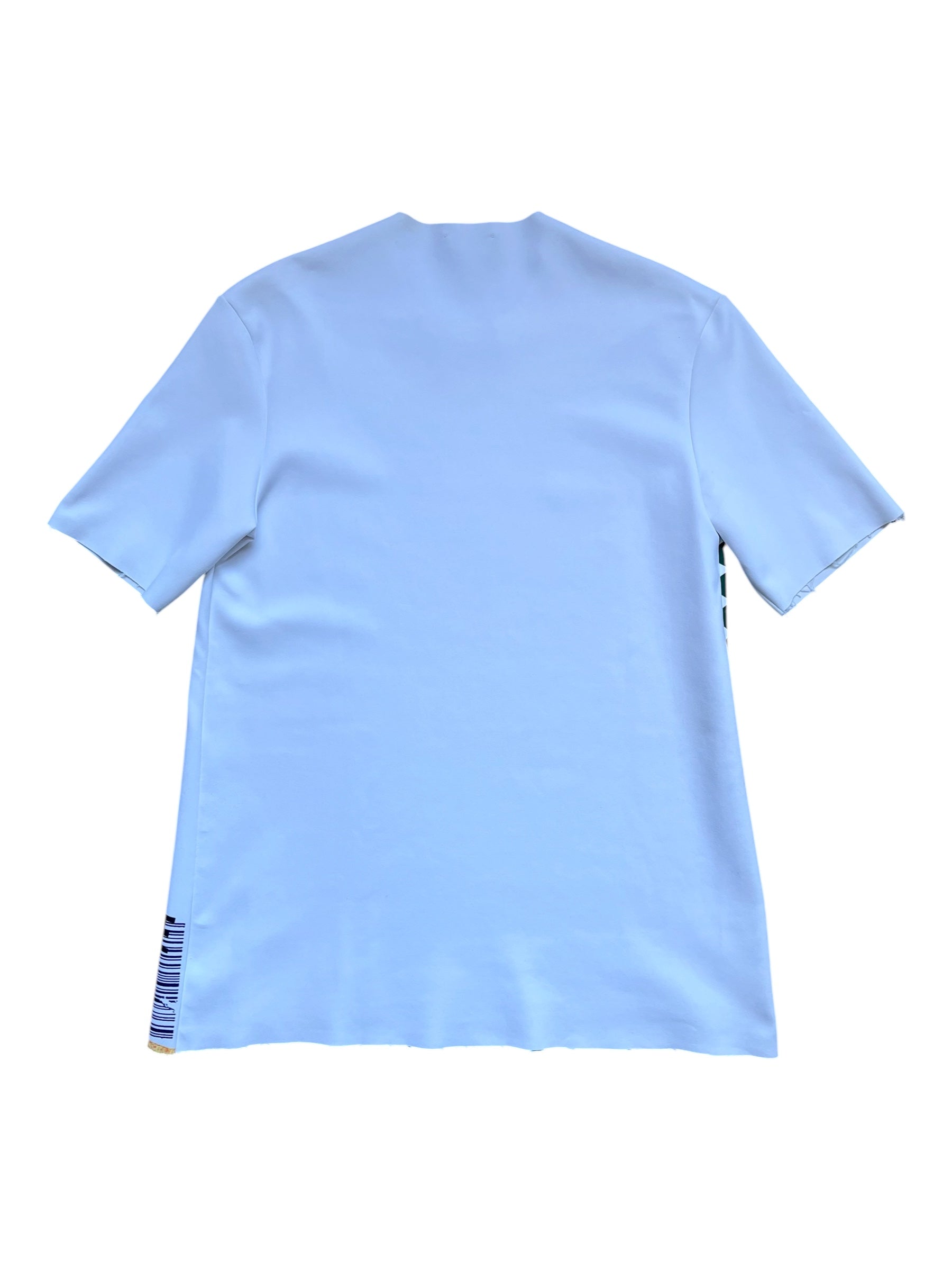 Raf Simons SS14 athletic neoprene T-shirt in black, featuring a sleek, modern design and smooth fabric texture.