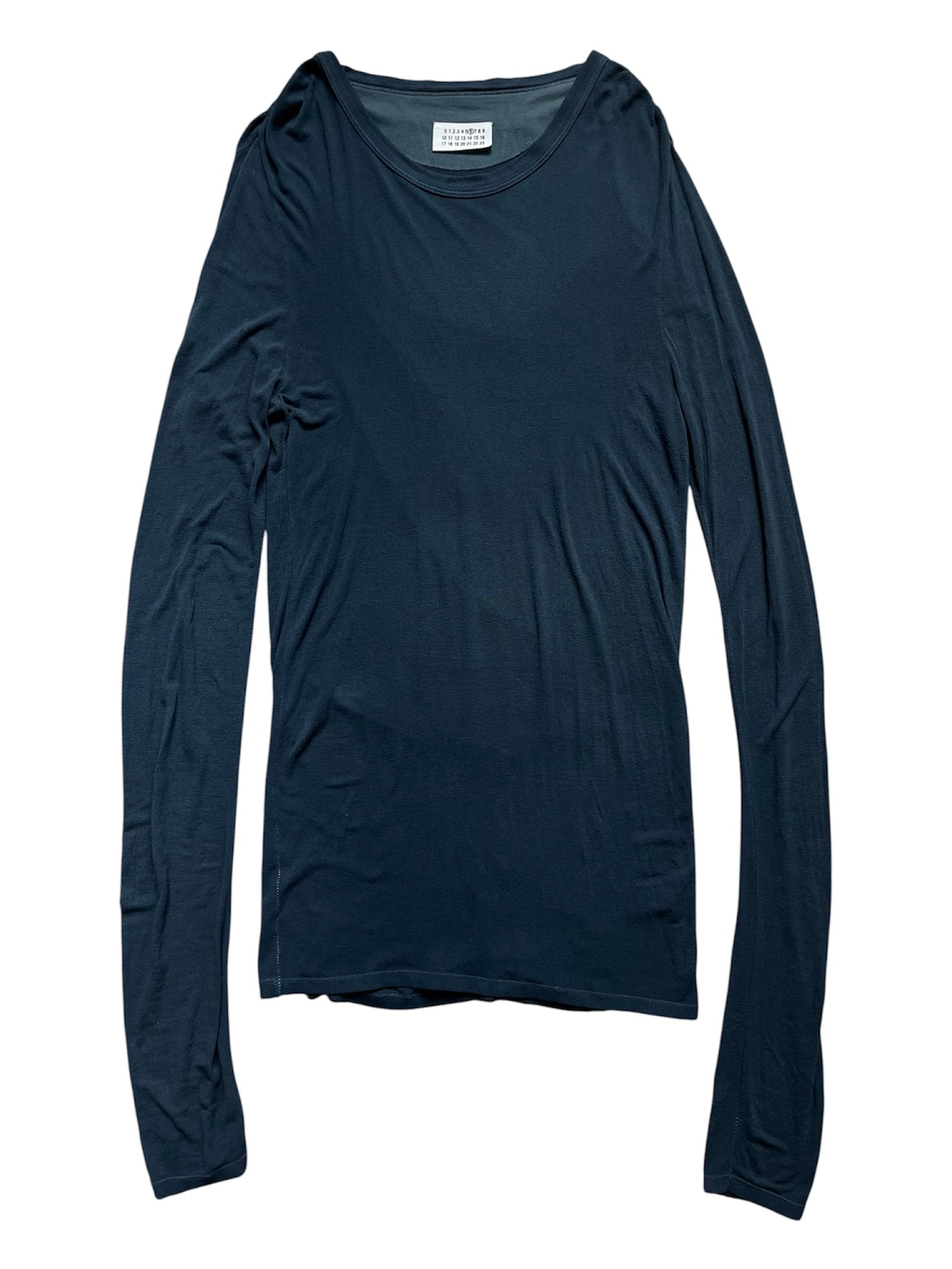 Maison Margiela 00's Blue Drape Longsleeve T-Shirt