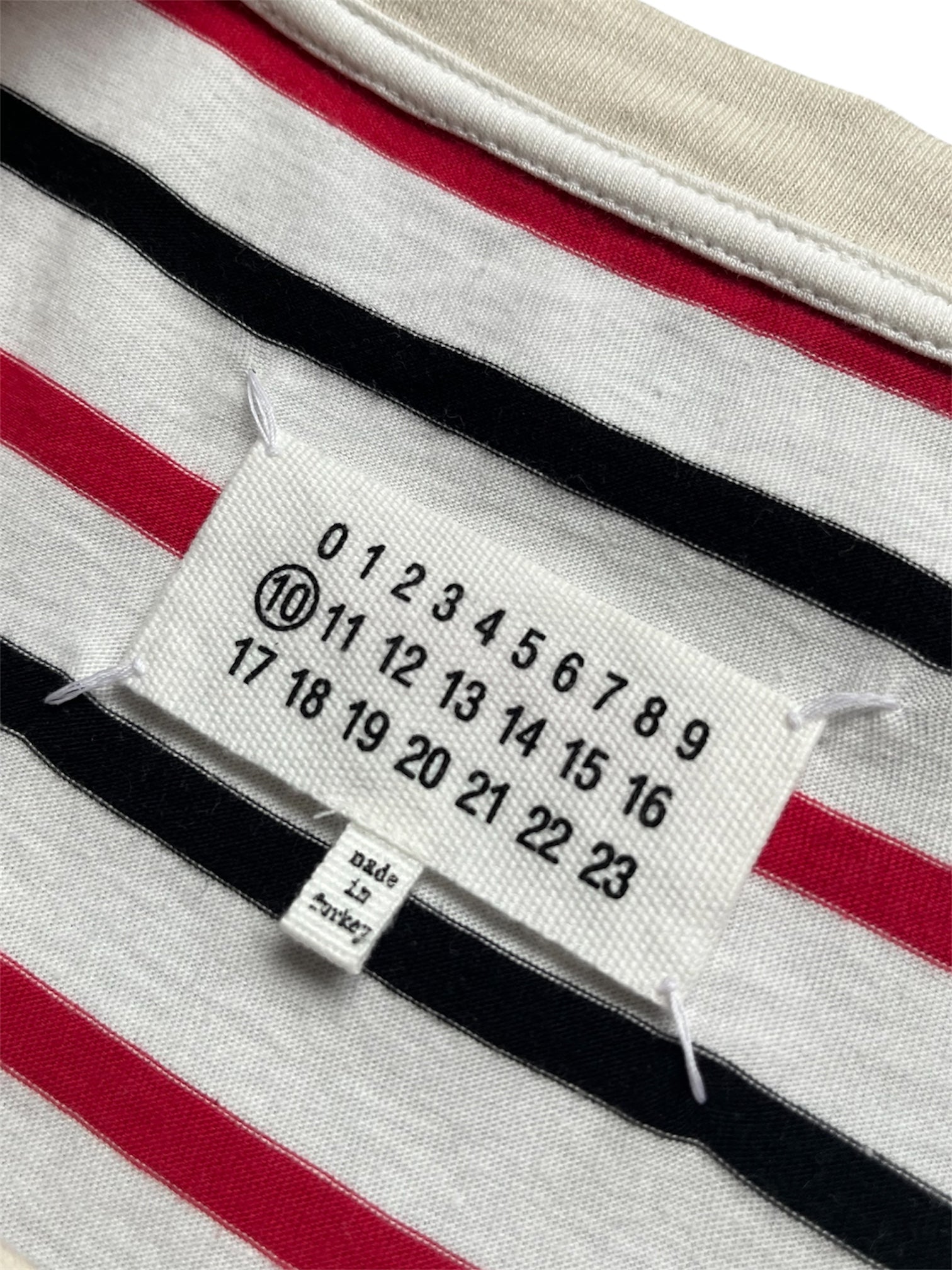 Maison Margiela SS18 Black & Red Stripe T-Shirt