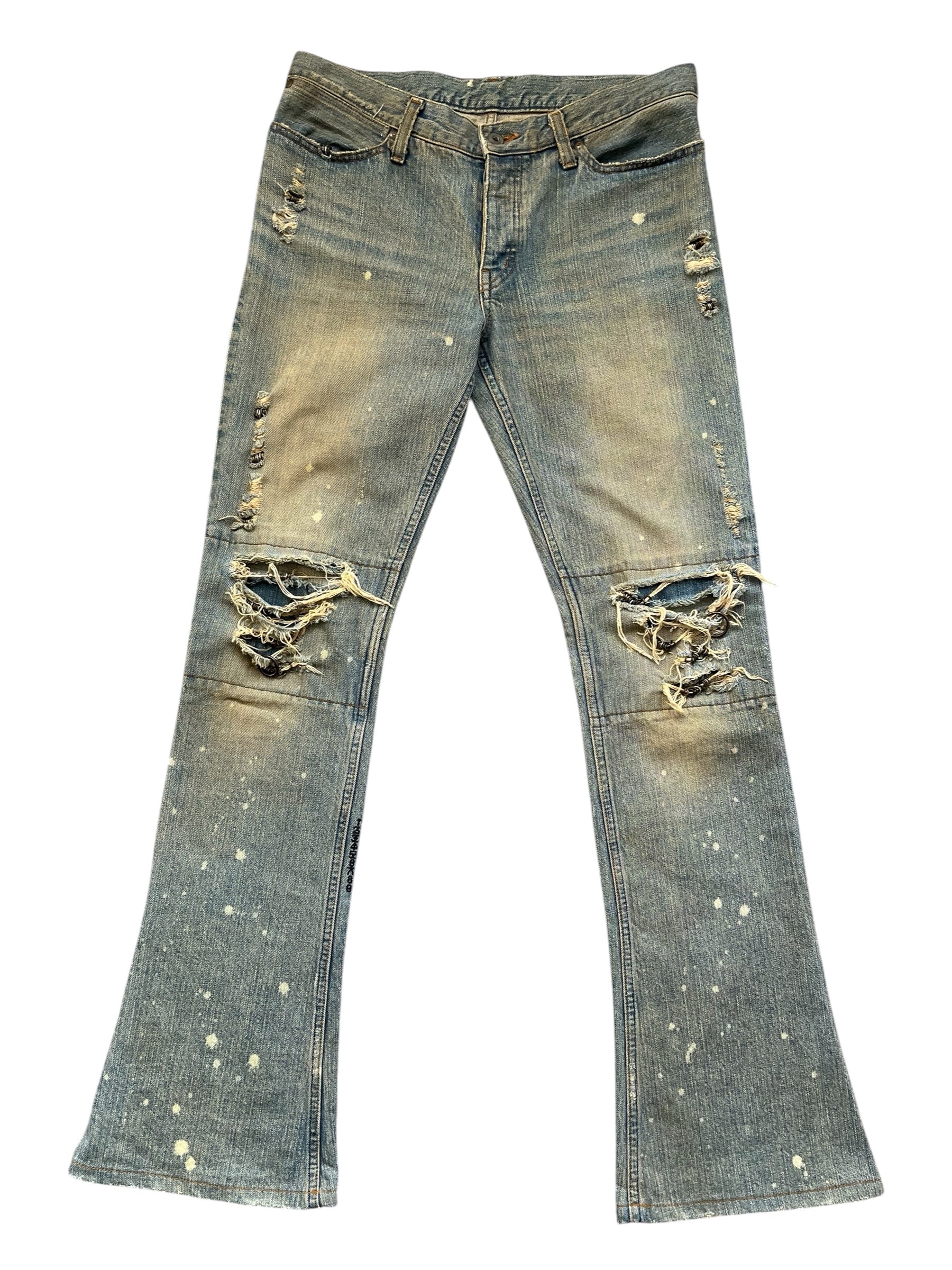 If Six Was Nine IfSixWasNine 00's Mudmax Bootcut Blue Denim Japanese Archive Fashion Vkei