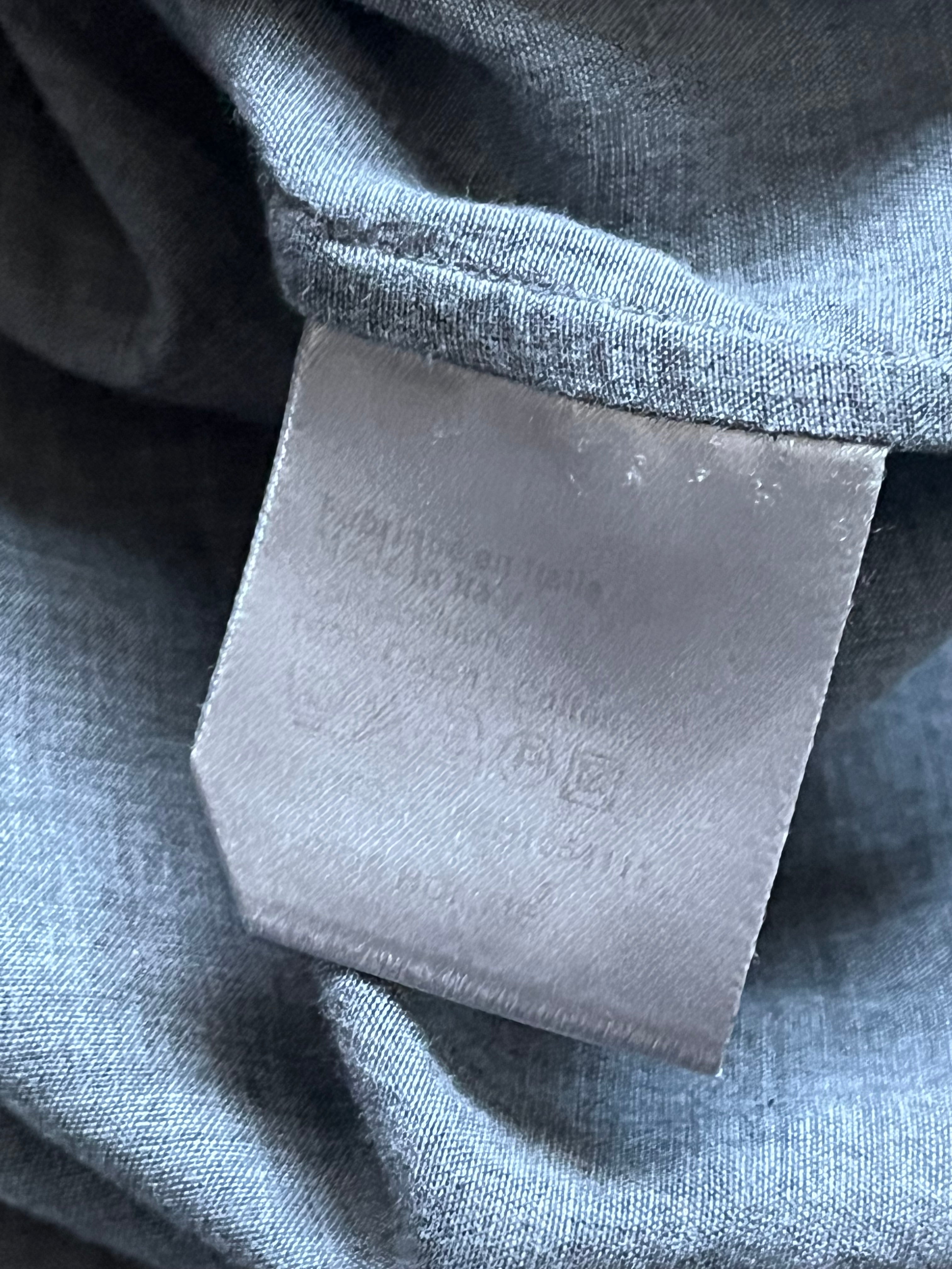 Dior SS06 herringbone shirt with classic pattern, featuring a tailored fit and button-down collar, displayed on a neutral background.