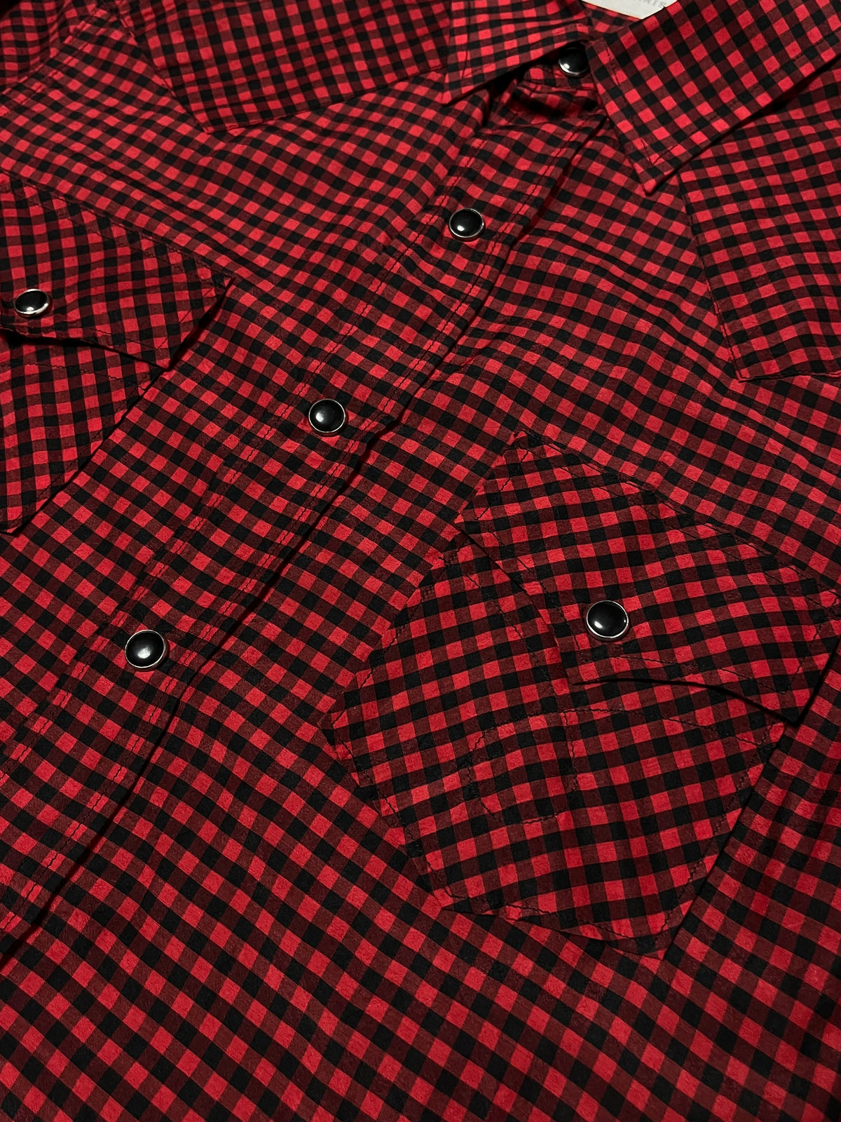 Saint Laurent SS15 Red Plaid Western Shirt