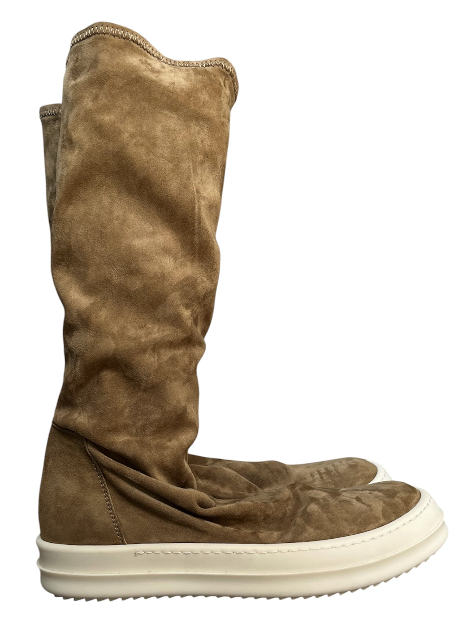 Rick Owens FW15 "Sphinx" Mustard Leather Sock Sneakers