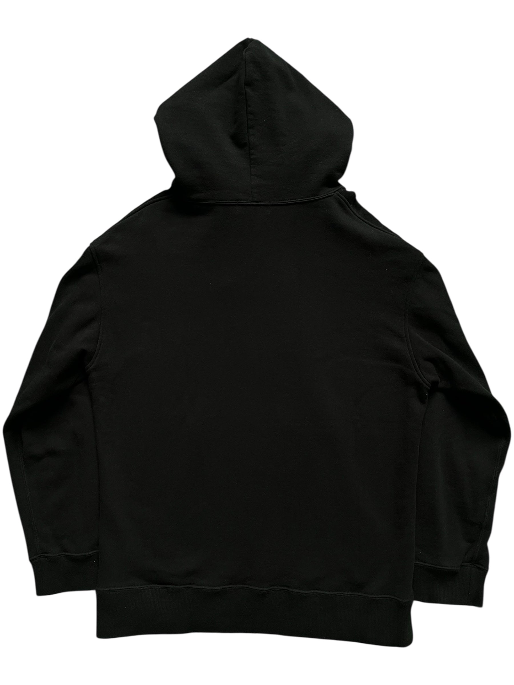Yohji Yamamoto SS24 black signature hoodie with minimalist design and comfortable fit, featuring the brand's distinctive style.
